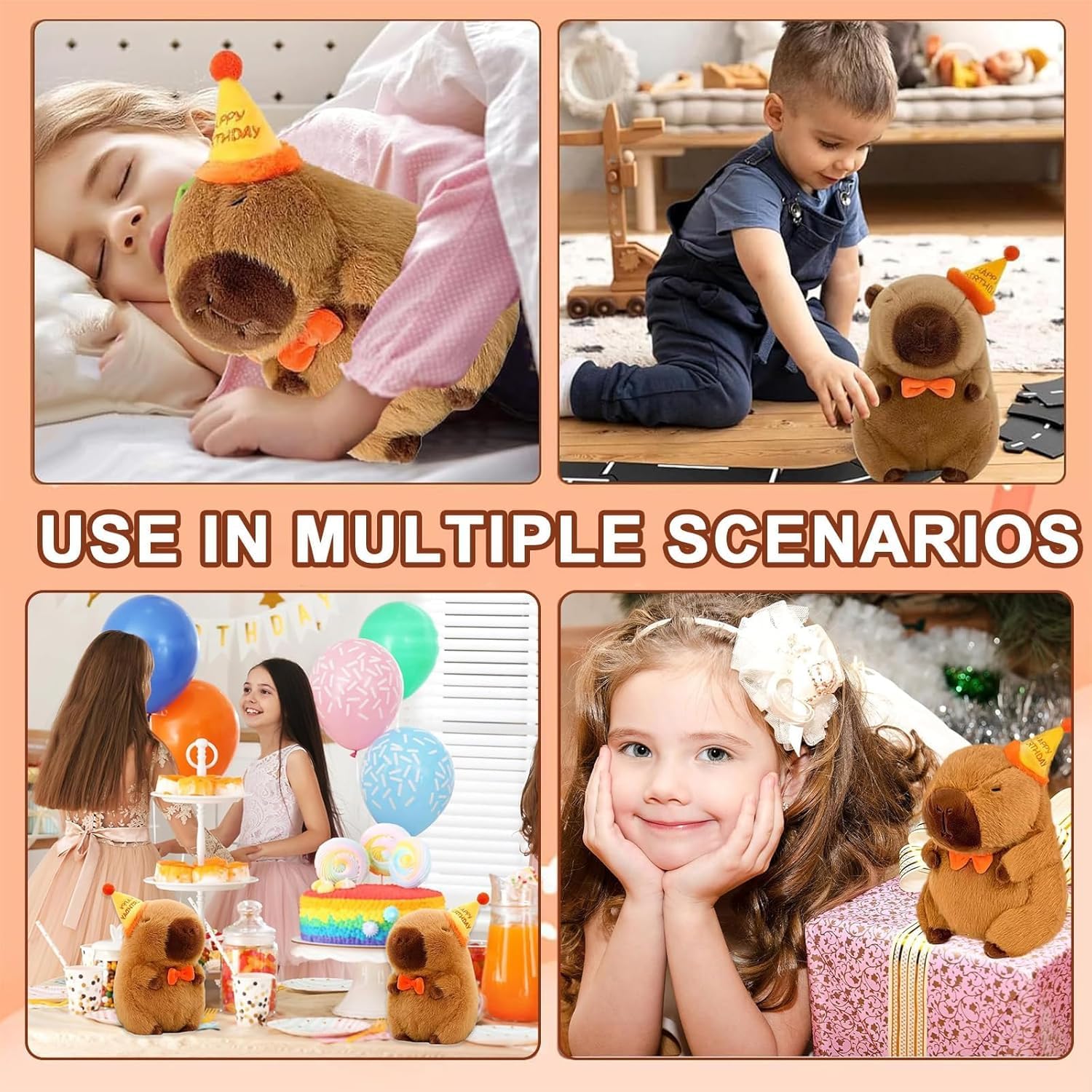 JISRKP Capybara Teddy, Capybara Plush Toy Gift, Soft Stuffed Animal for Bedtime and Reading Cute Sofa Decoration and Travel Companion - Image 4