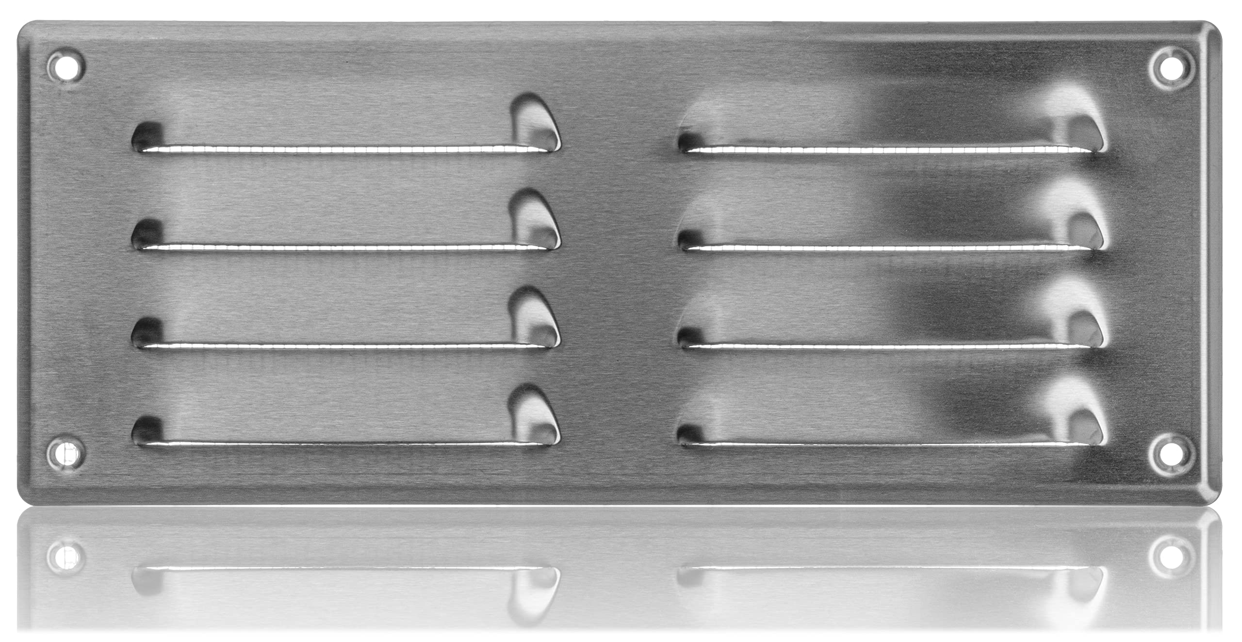 260x105mm / 10x4 inch Stainless Steel Ventilation Grille with Flyscreen - Air Vent Cover, 260x105mm / 10x4''