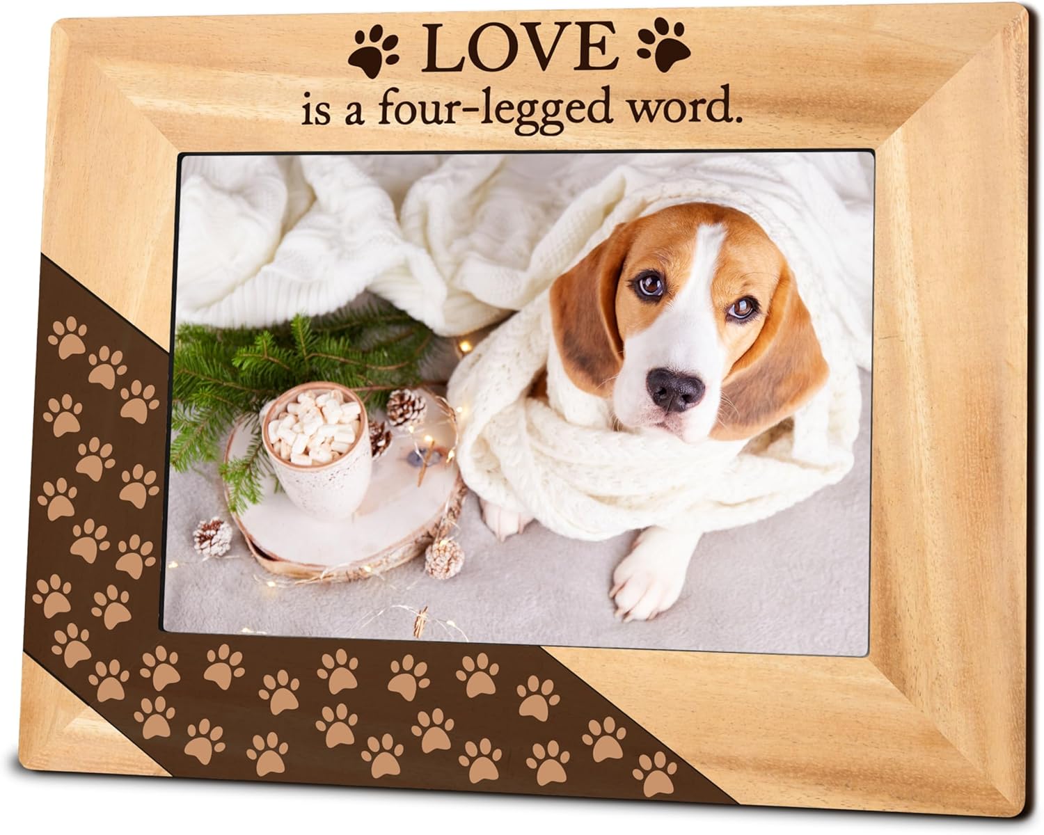 5"X7" Photo Wooden Frame Lover Is A ForLegged Word
