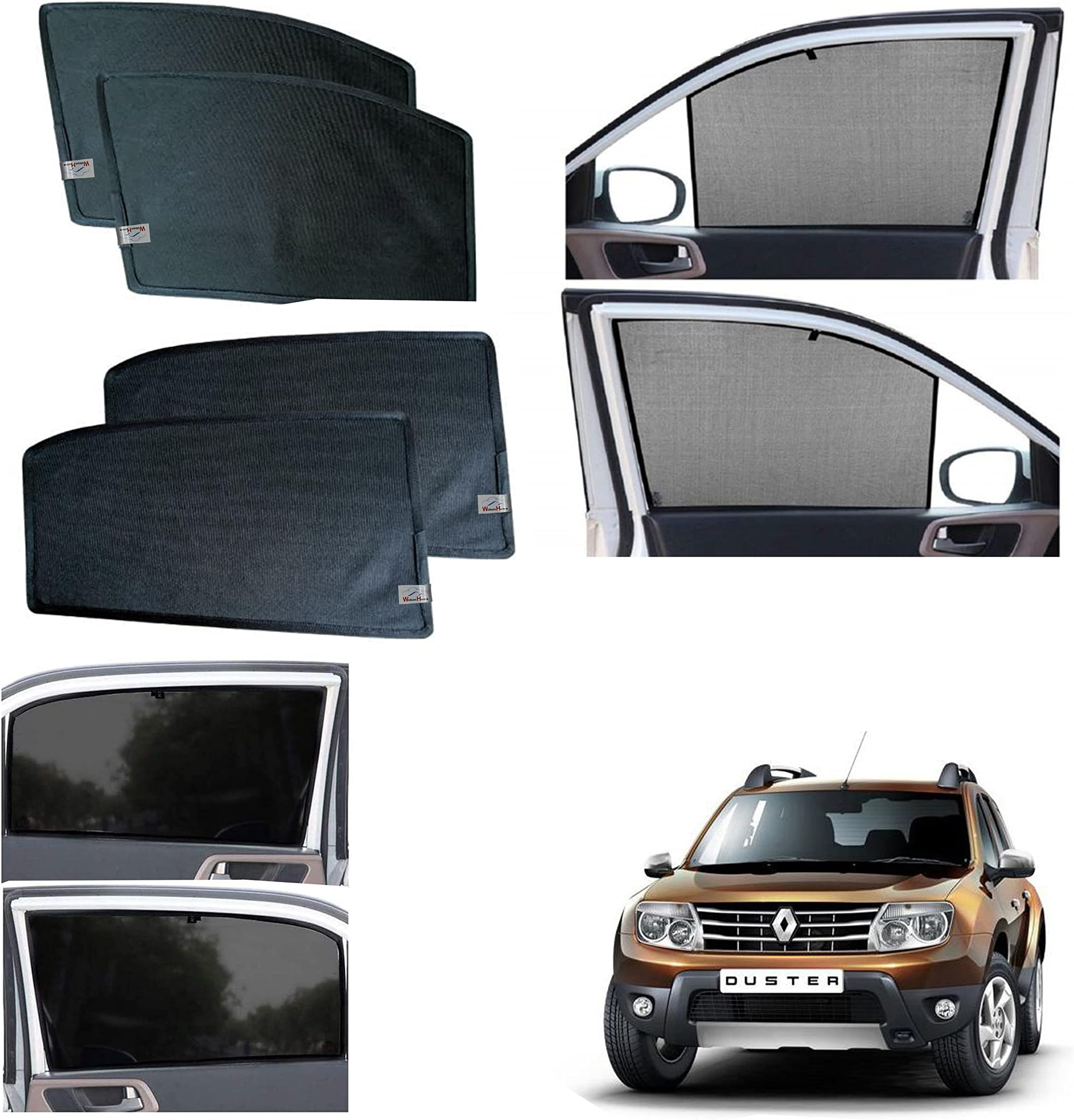 WolkomHome car Fix Curtain Window Shades Half Curtains Sunshade for Duster