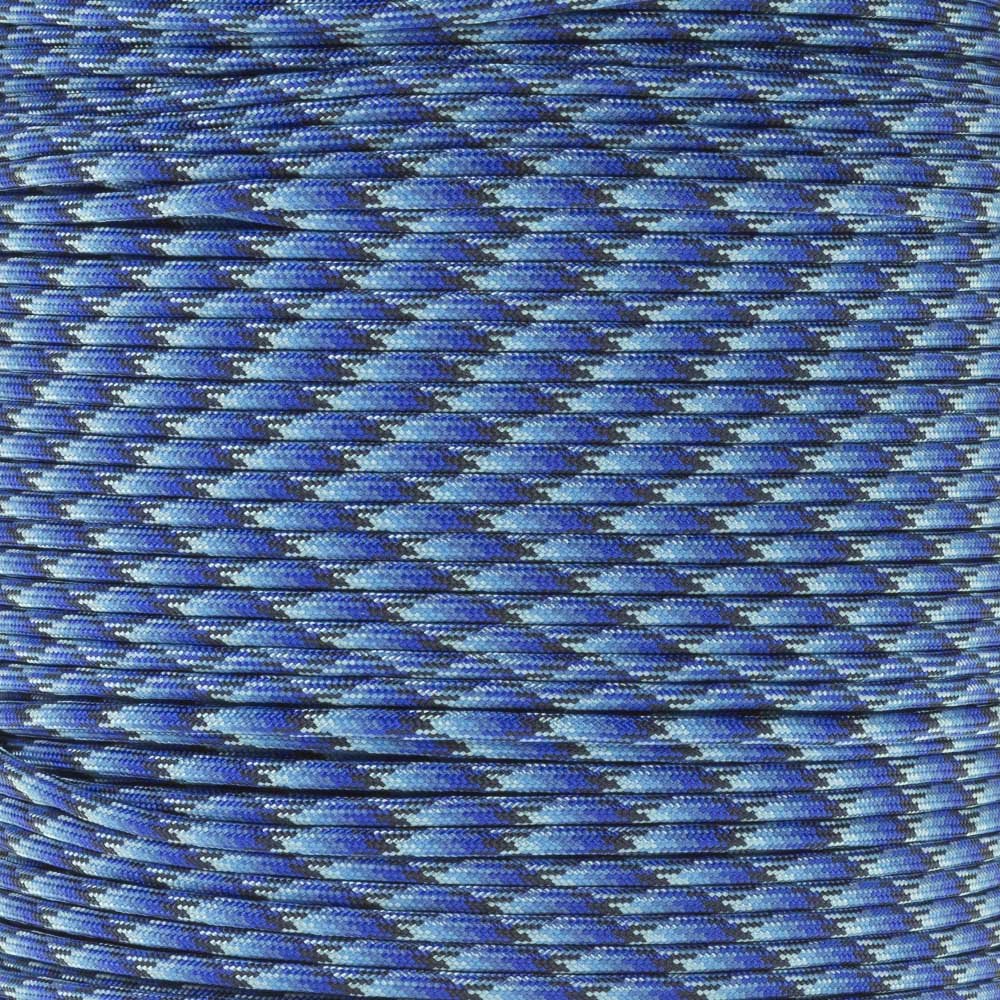 Paracord Planet 20 Foot Hanks of 550 Type III 7 Strand Paracord (Blue Blend 20 Feet)