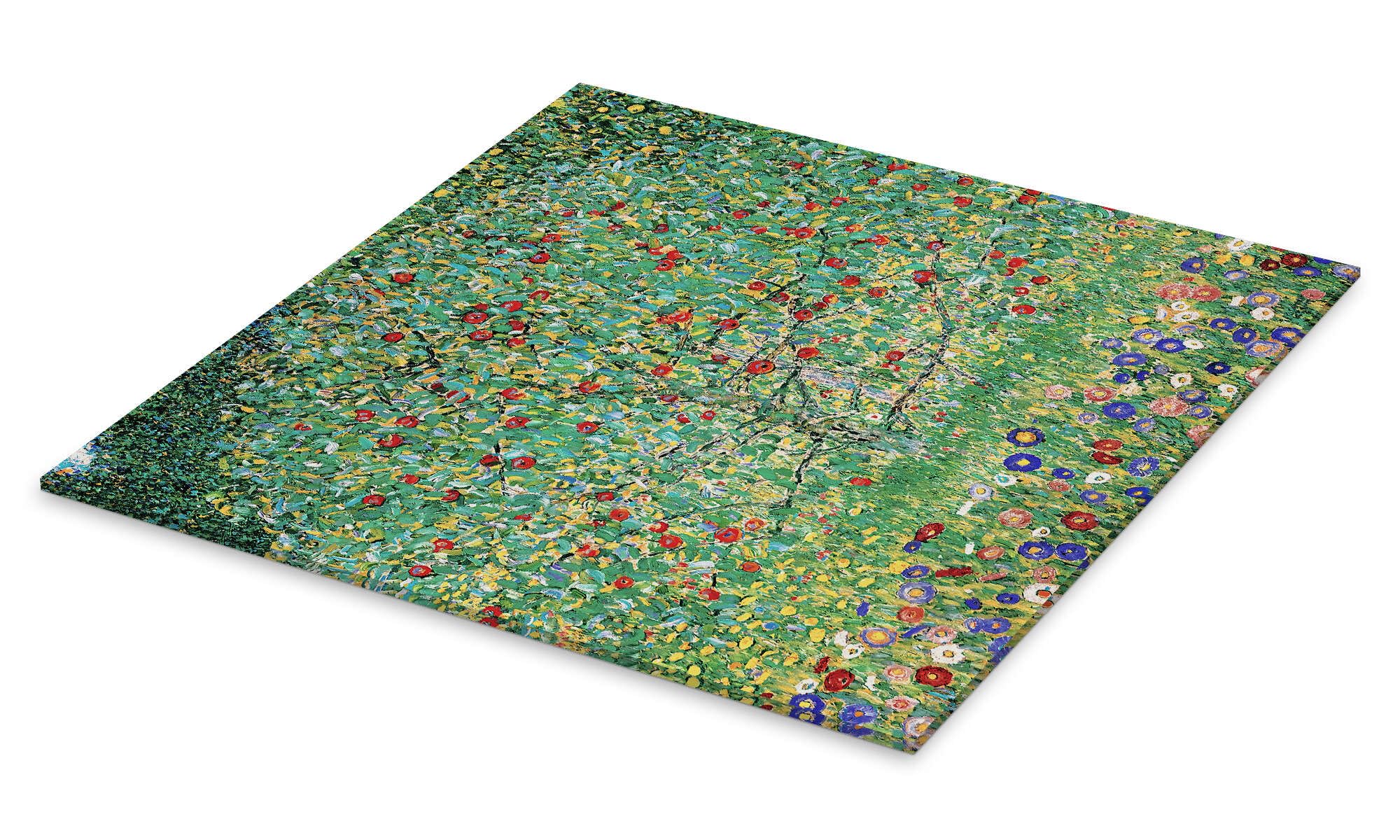 Posterlounge Apfelbaum I Acrylglasbild | 40 x 40 cm von Gustav Klimt Grün Wandbilder Wanddeko