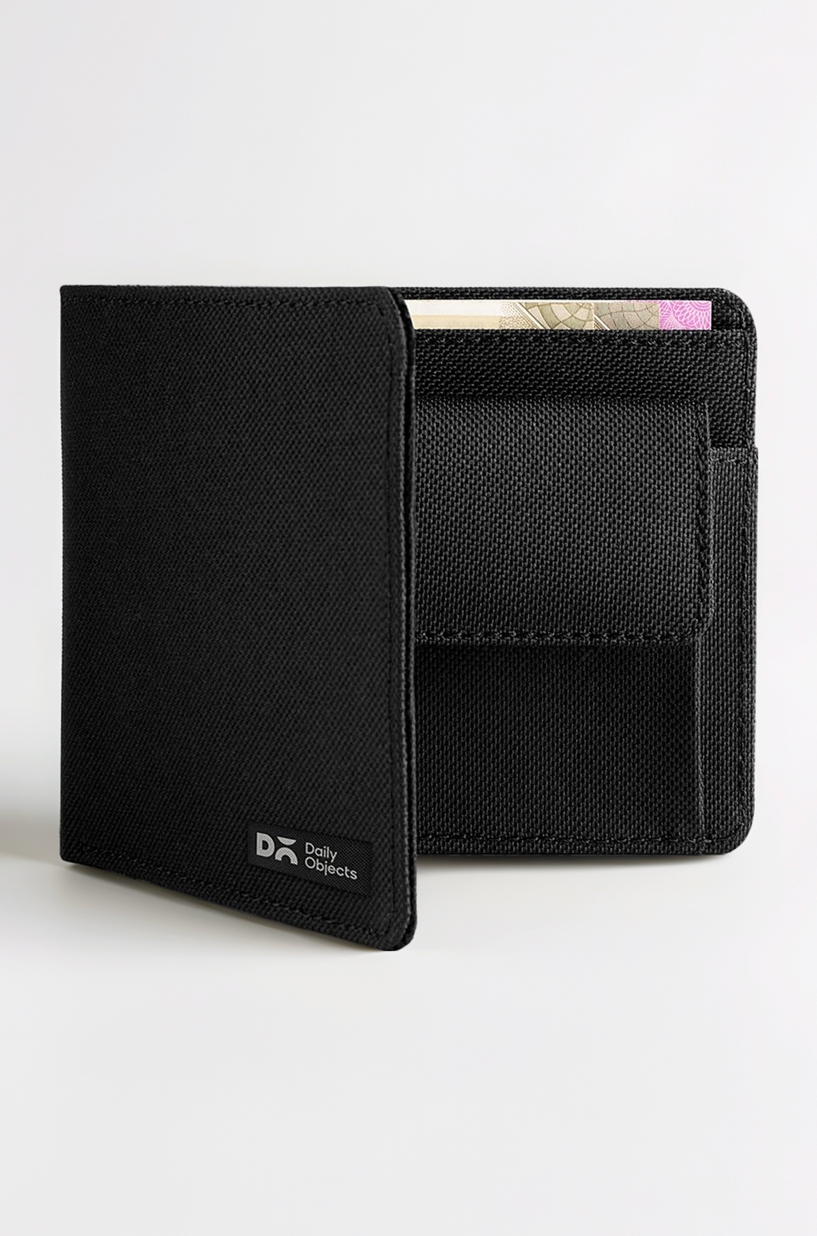 DailyObjects Coin Classic Bifold Wallet for Men | Ballistic Nylon Material | Holds up to 8 Credit/Debit/ATM Cards | Slim & Easy to Fit | Coin Pocket with Button Closure | Handcrafted