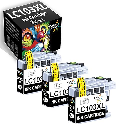 Cartucho de tinta compatible LC103BK de repuesto para Brother LC103 negro LC103XL LC103CL para impresora MFC-J870DW MFC-J470DW MFC-J450DW
