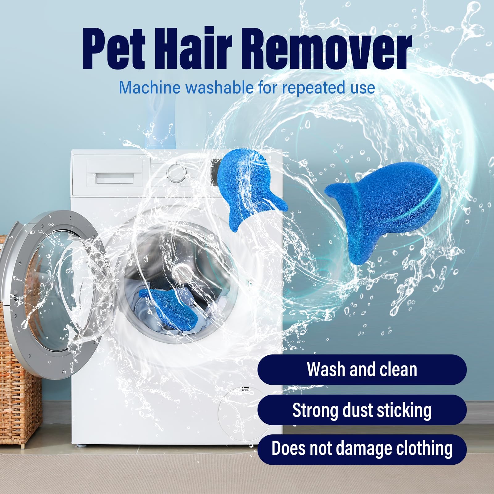 Pet Hair Remover for Laundry, Reusable Dog & Cat Hair Remover Tool, Effectively Removes Pet Hair, Lint and Dander from Bedding and Clothing, Suitable for Washing Machines, Dryers (4) — view 4