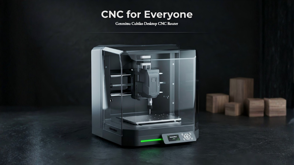 Genmitsu Cubiko CNC Router Machine with Enclosure, PCB Milling