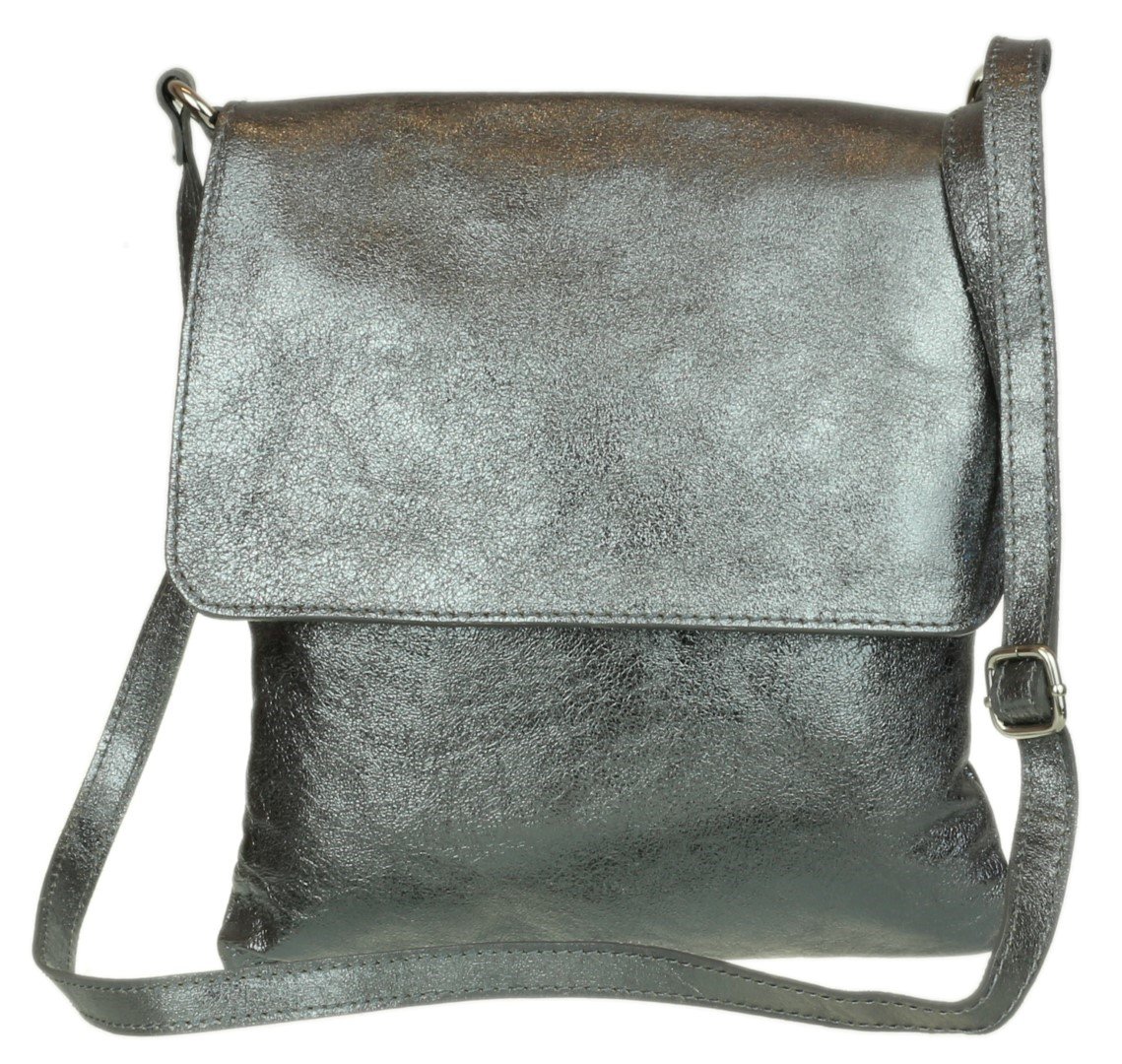 Girly HandbagsWomens Italian Soft Leather Cross Body Shoulder Bag Flap Zipper