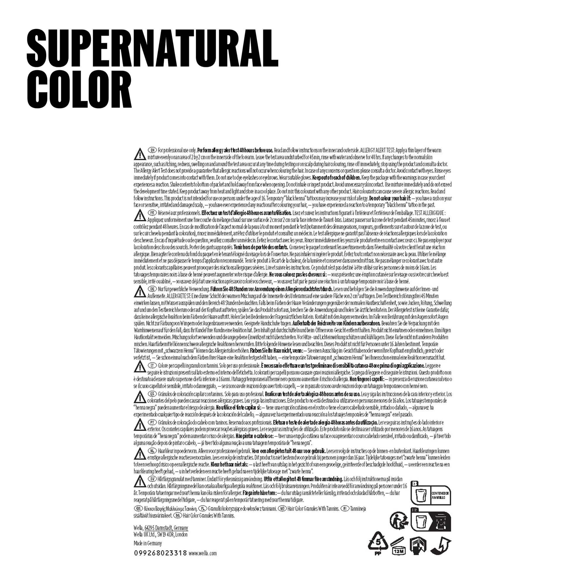 Wella Professionals Supernatural Color – Professionelle Semi-Permanente Haarfarbe – Mit Tanninen zum Färben, Stärken & Reparieren des Haares