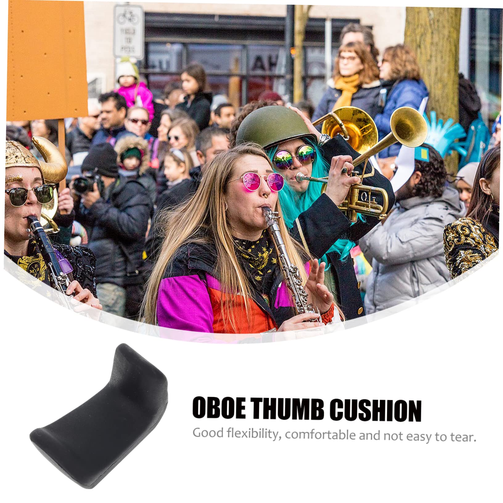 HANABASS Replace Your Old Clarinet Supply 2pcs Black Rubber Finger Rest Covers for Clarinet