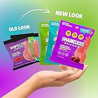 Vista 8 de Shameless Snacks - Gomitas keto bajas en carbohidratos sin gluten - Manzana verde, sandía, bomba de cereza