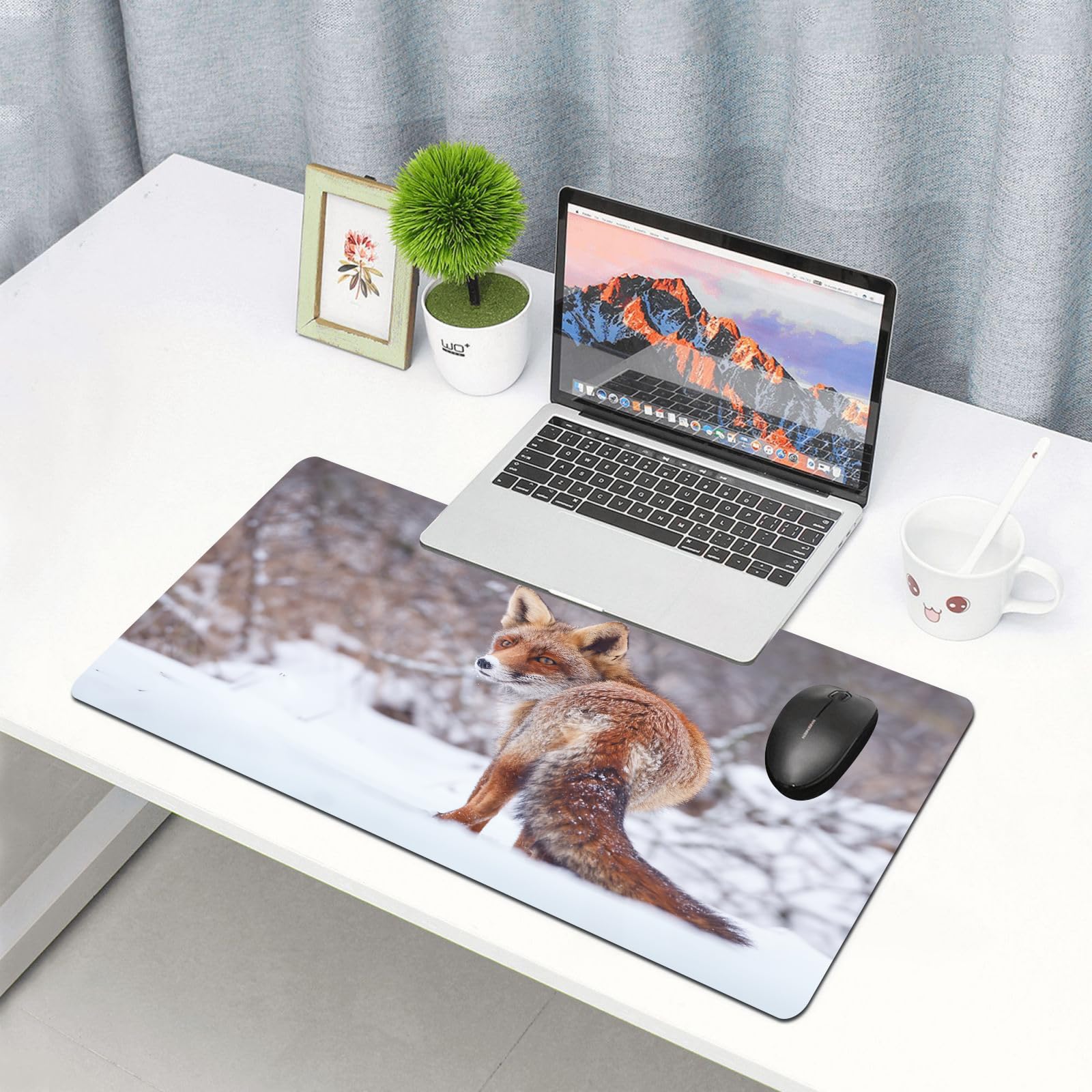 Fox Colourful Abstract Wildlife Mousemat / Pad Anti Slip - View #8