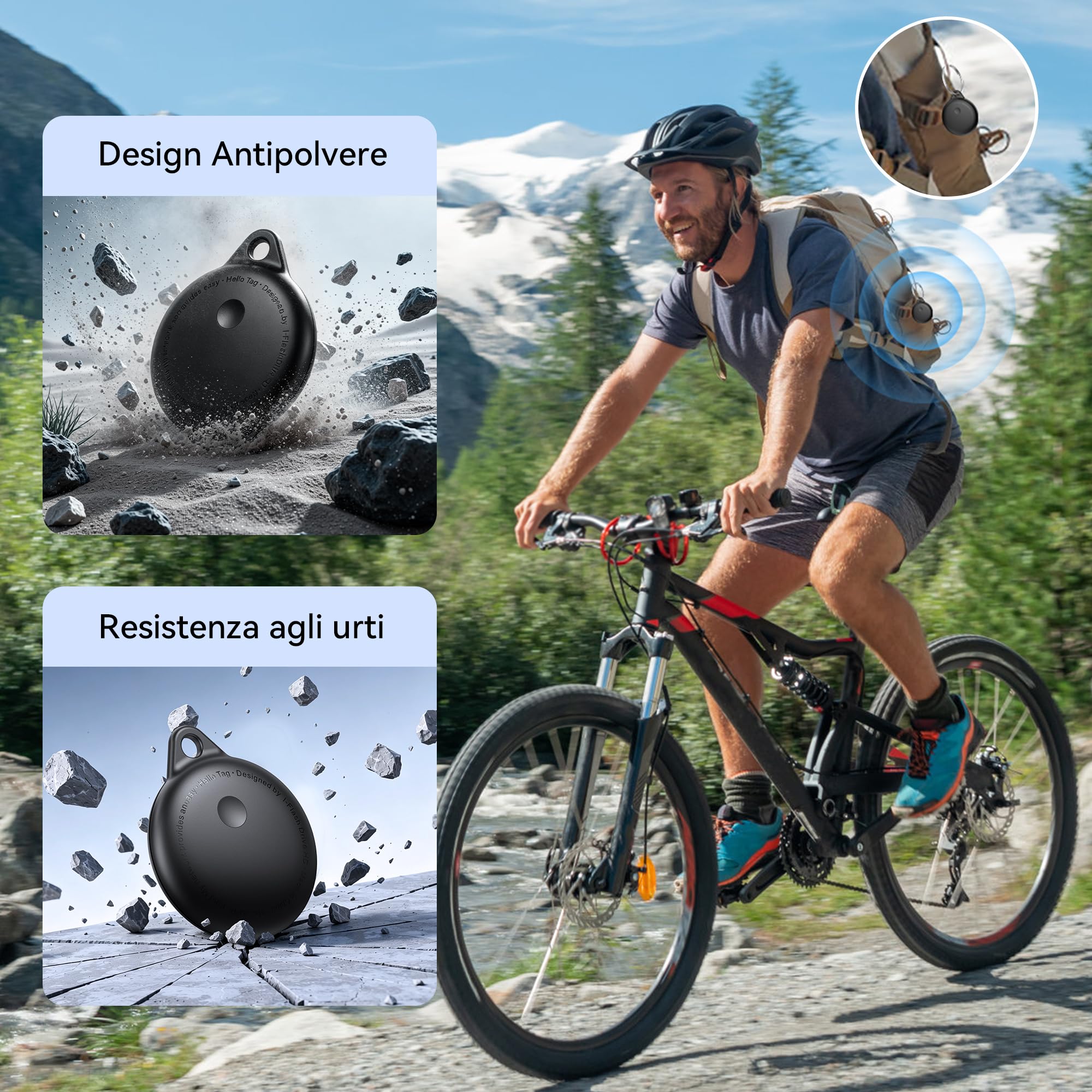 CMINGKEJI 2026 Smart Tracker Tags Android · 4 pezzi Tracker Bluetooth — immagine 7 di 16