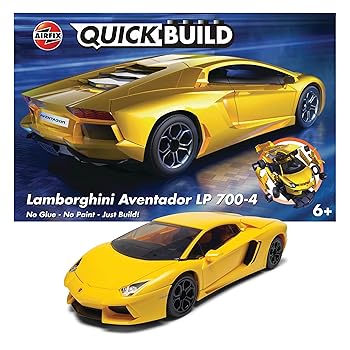 Airfix QUICKBUILD Model Car Kit Lamborghini Aventador Yellow Building Set