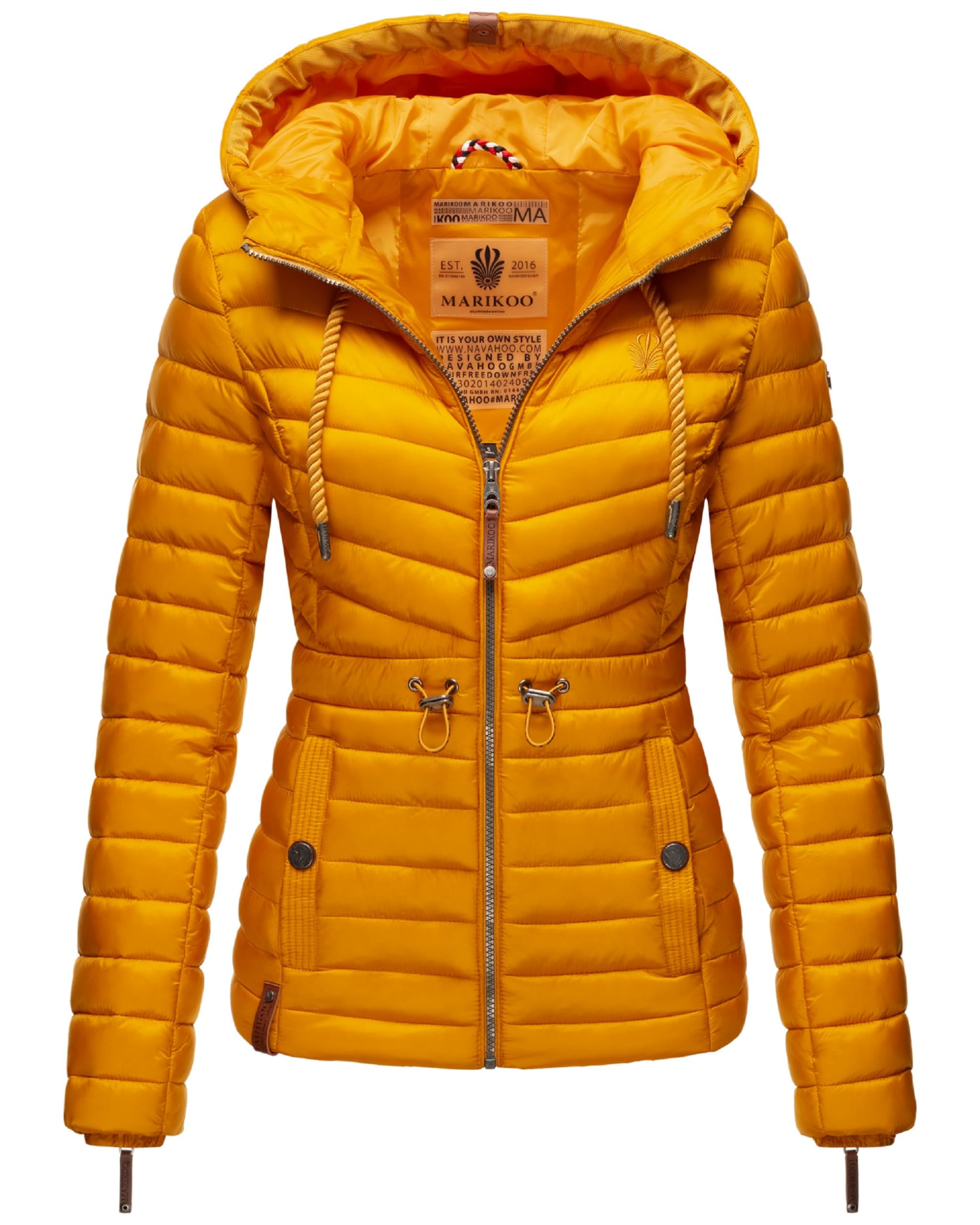 MARIKOO Aniyaa Veste mi-saison légère matelassée à capuche pour femme