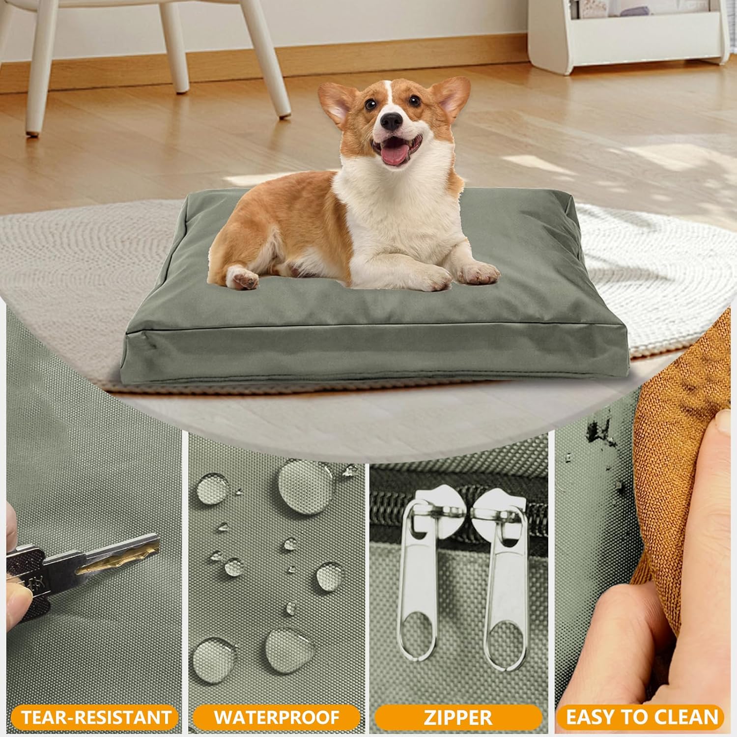 review Replacement Dog Bed Cover,Heavy Duty Waterproof Removable 54