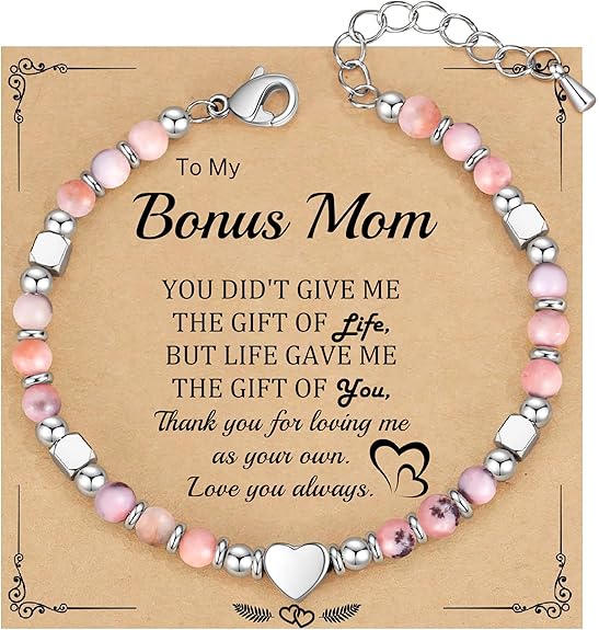 Christmas Gifts for Women, Stocking Stuffers for Teens Beaded Bracelets for Women Gifts for Mom Christmas Gift Mothers Day Gift for Grandma Daughter Bonus Mom Nature Stone Bead Bracelet Graduation Jewelry for Her 2026
