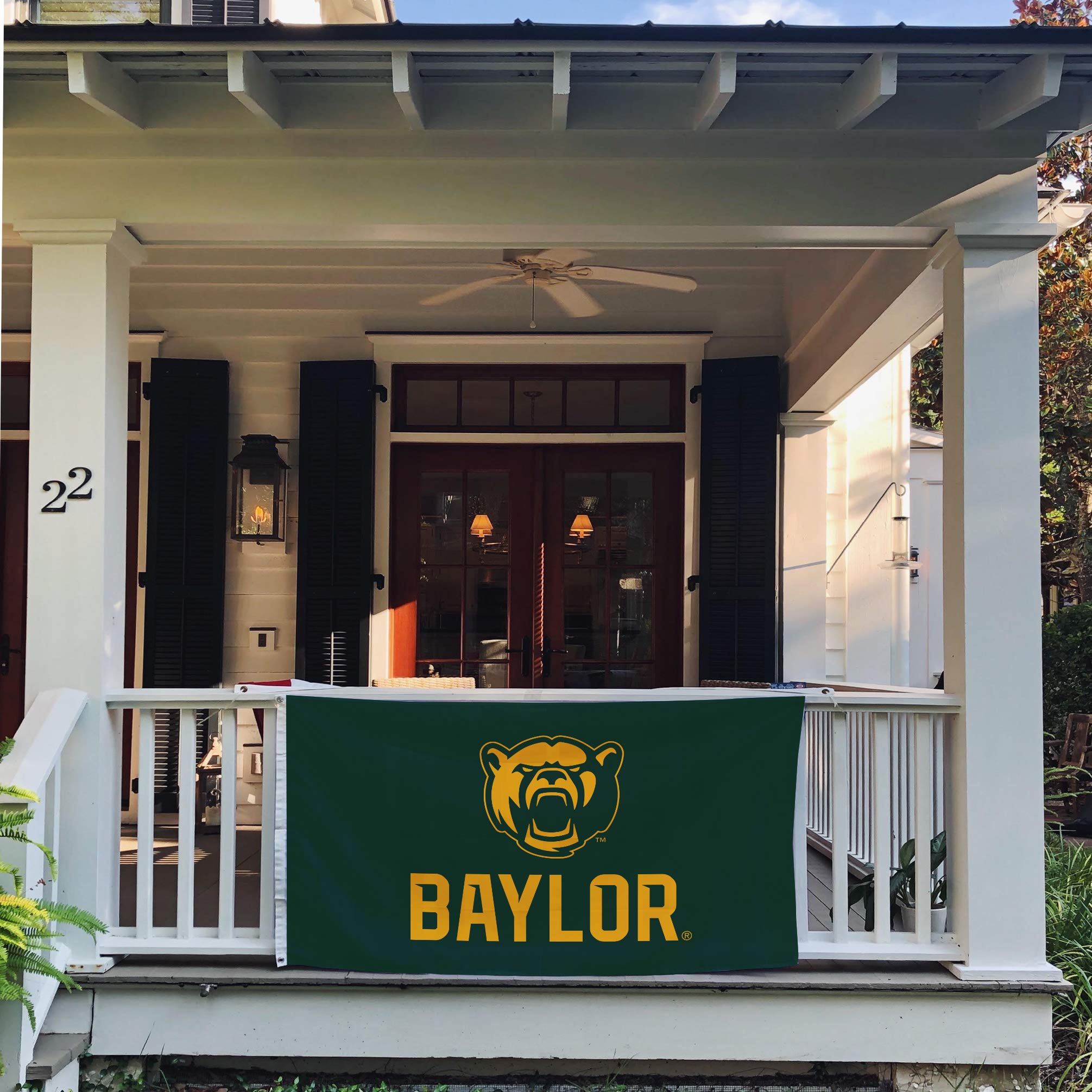Baylor Bears Winter Snow Garden Banner - Double Sided 12.5x18 Inch Holiday College Flag