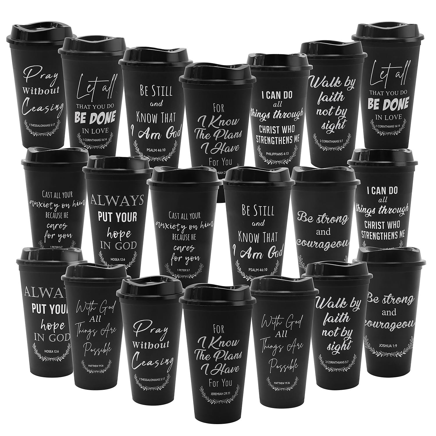 Tasse à café chrétienne en vrac 473ml, gobelet de voyage pour boissons froides au bureau