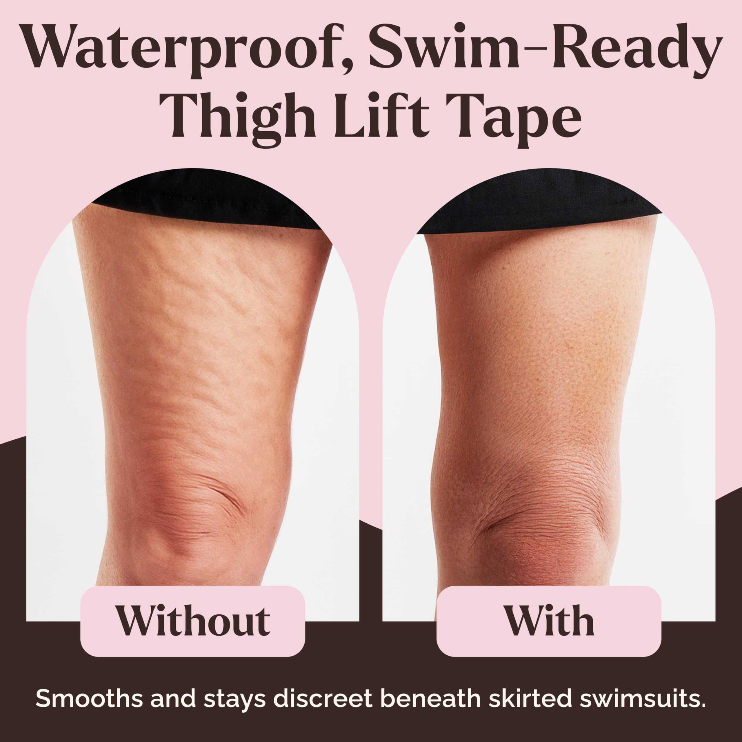 Tape Swimmers - Patentado y fabricado en Estados Unidos - Levanta la piel suelta del muslo