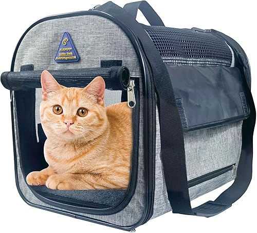Transportador para mascotas, transportador para perros, gatos para mascotas pequeñas y medianas, bolsa transportadora de cachorros para mascotas de