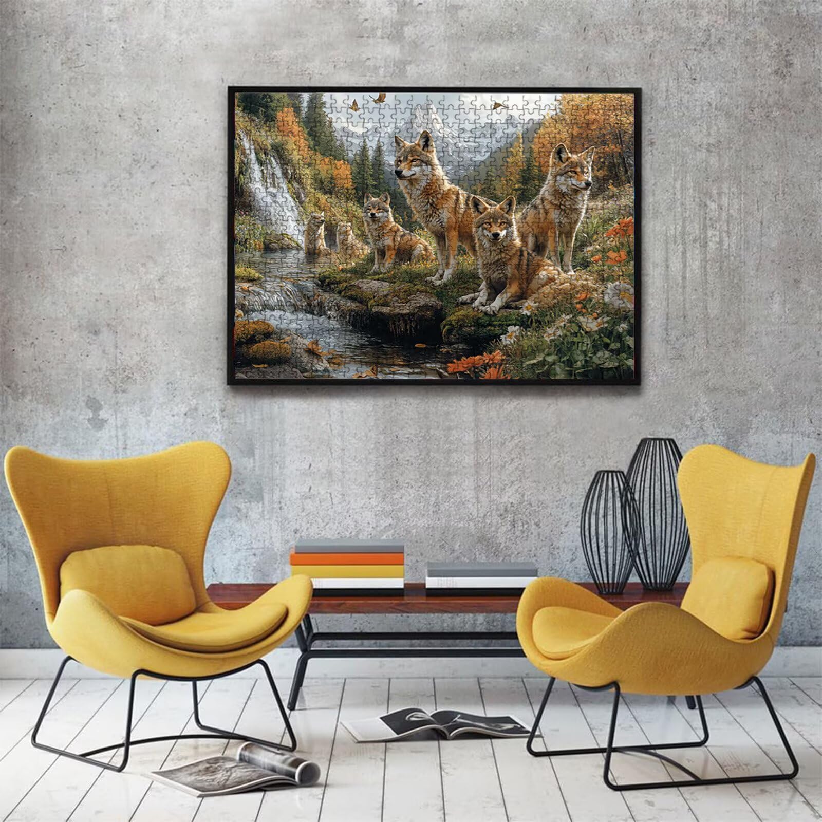 Puzzle 5000 elementów, 5000 elementów, dla dorosłych, wzór zwierzęcy, wilk, drewniane puzzle, zestaw "zrób to sam" dla dorosłych, gruby materiał i idealne uzębienia, powierzchnia bez odbić, puzzle dla