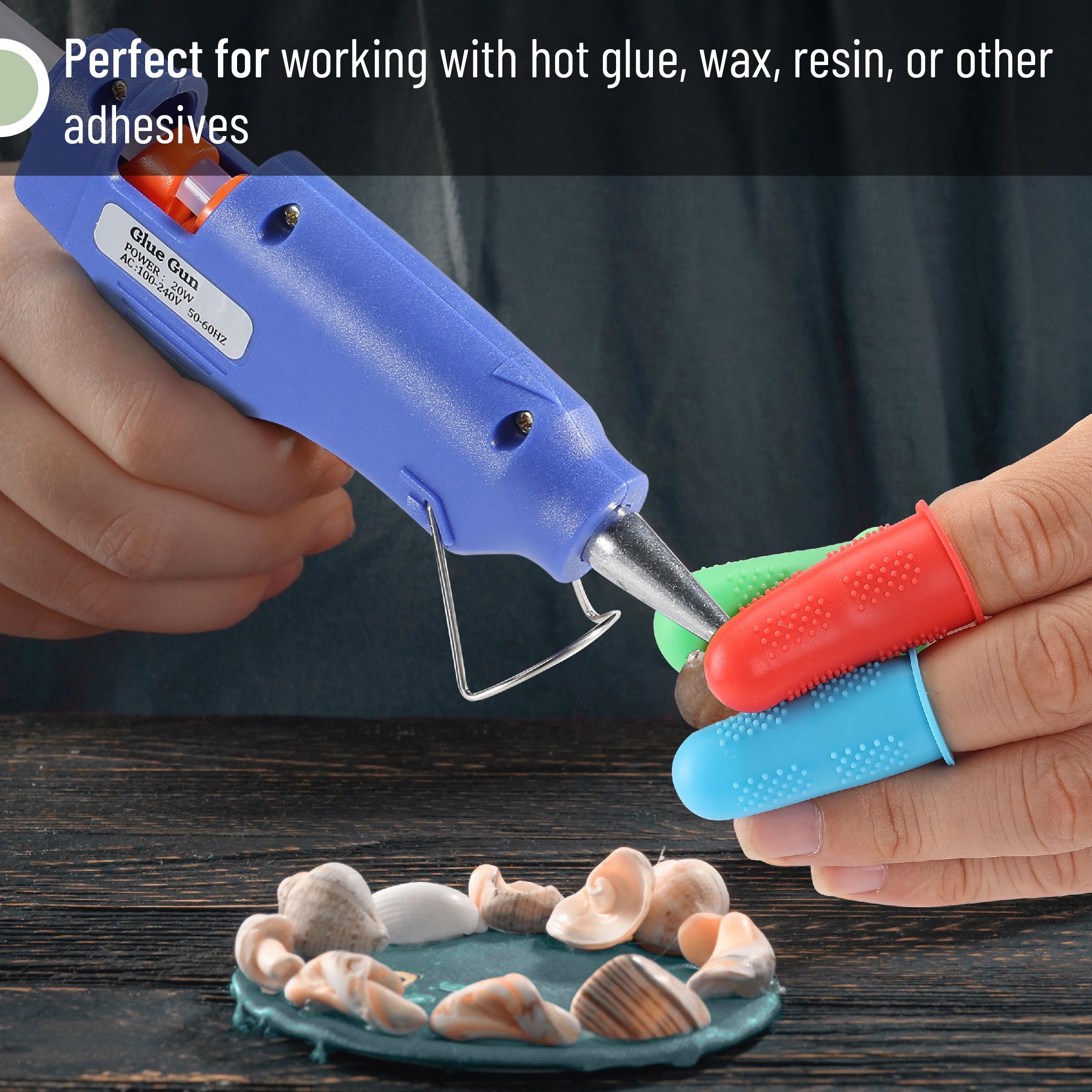 Mr. Pen Pistola per colla a caldo 24 pezzi ditale in silicone