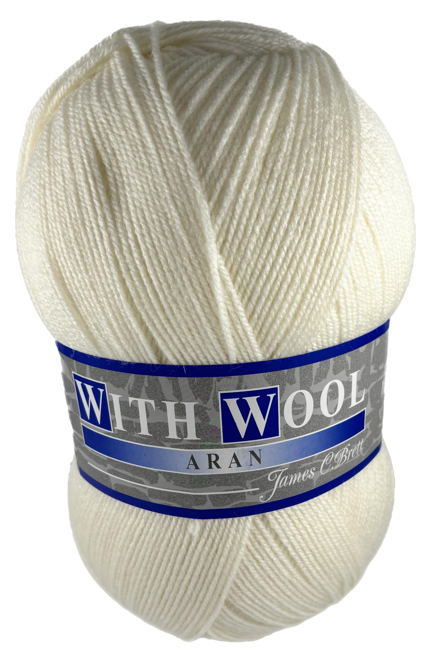 Hilo de lana Aran Cream 400 g para tejer sin nudos molestos