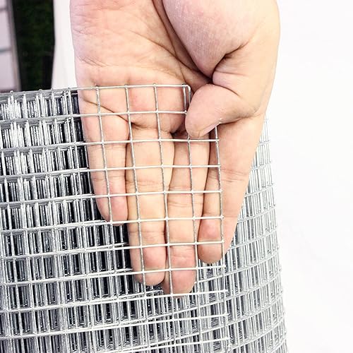 Garden & Home Hardware Cloth 14 pulgadas 48 pulgadas x 100 pies, calibre 23 galvanizado después de la soldadura, rollo de malla para plantas de aves