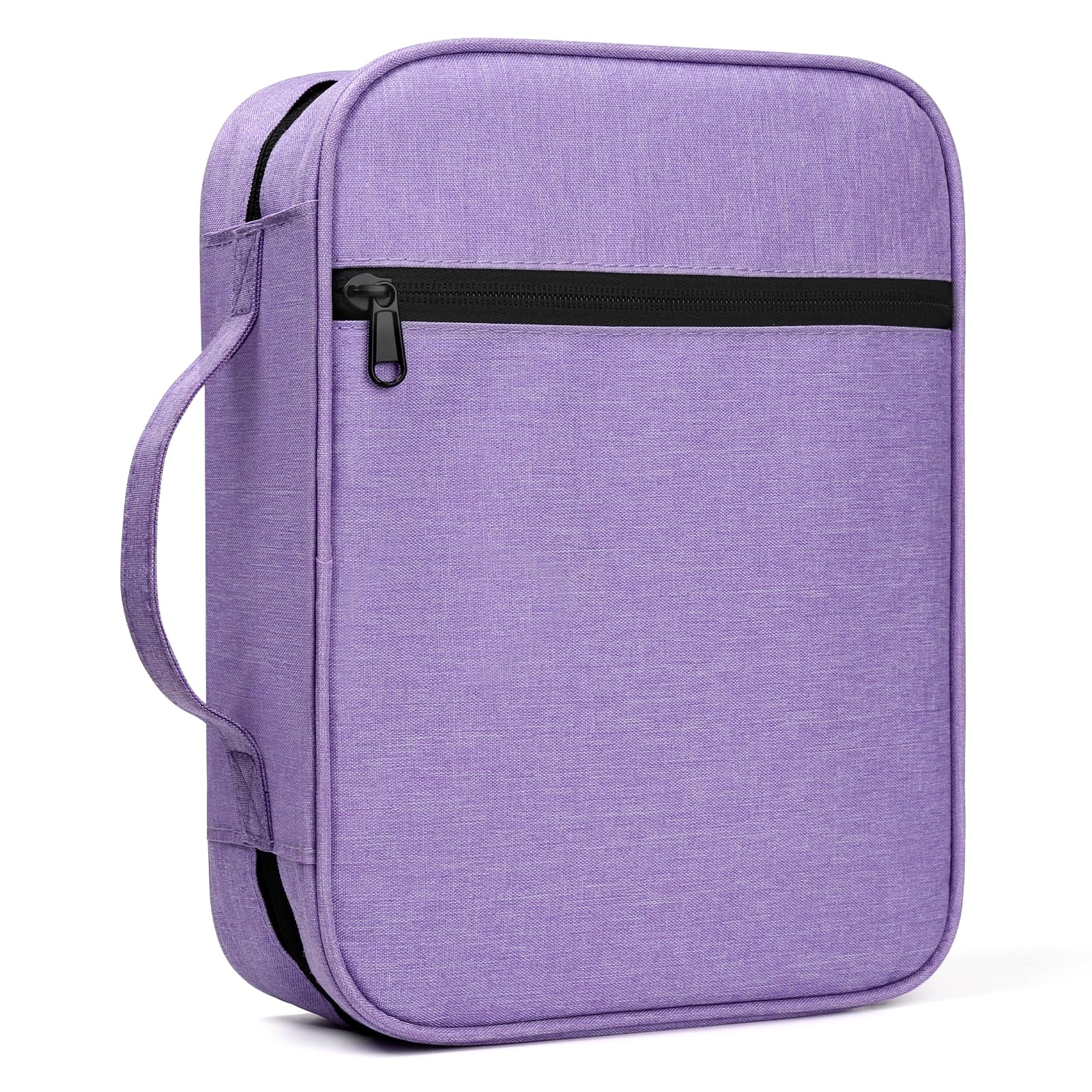 GERMUN Bible Cover with Durable Handle, Carrying Book Case Church Bag Bible, Protective with Zippered Pocket, Bible Study Accessories Supplies, Book