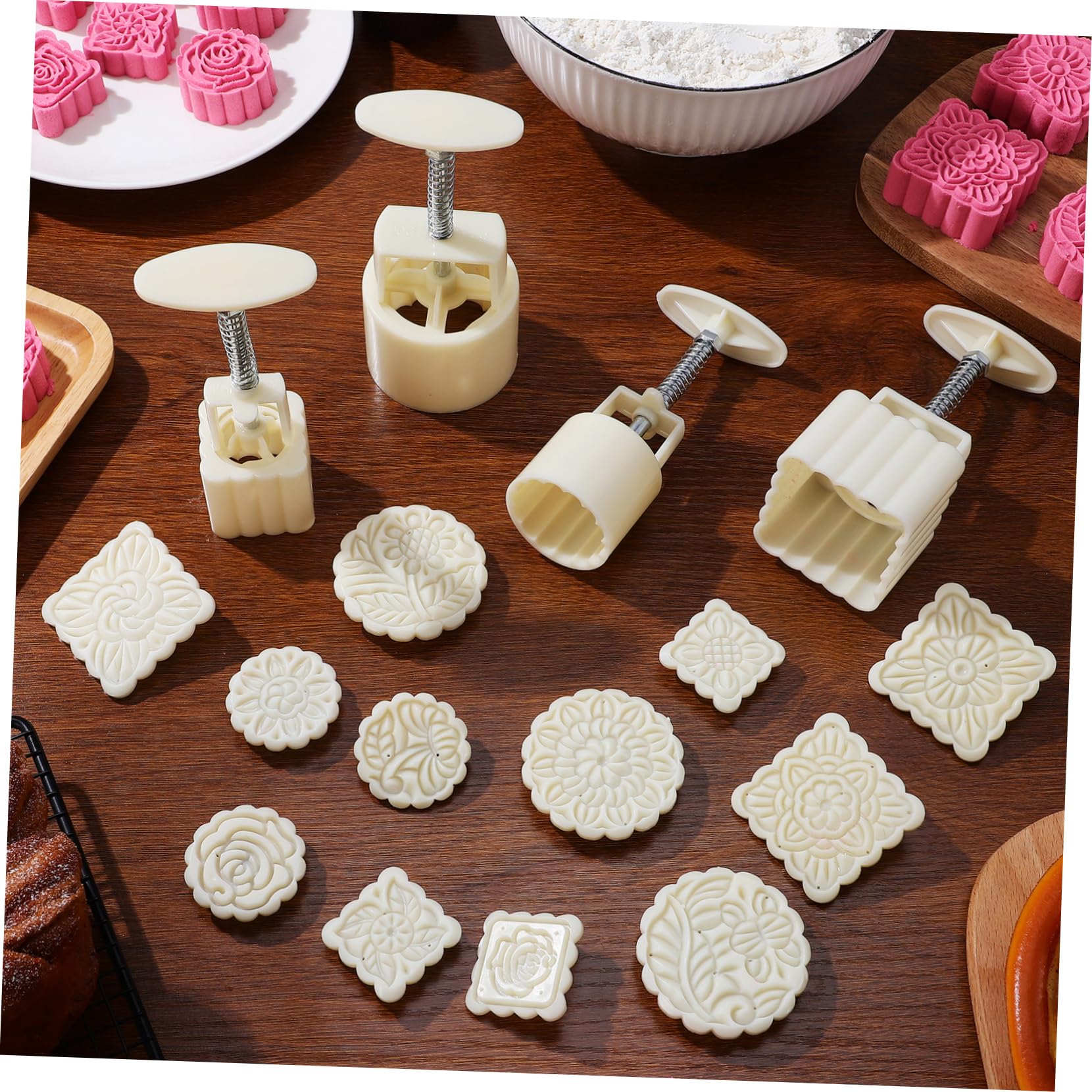 Molde para Pastel de Luna de Sellos para Galletas Tradicionales Chinas Herramienta de Hornear para Pastel de Luna y Decoración de Fiesta