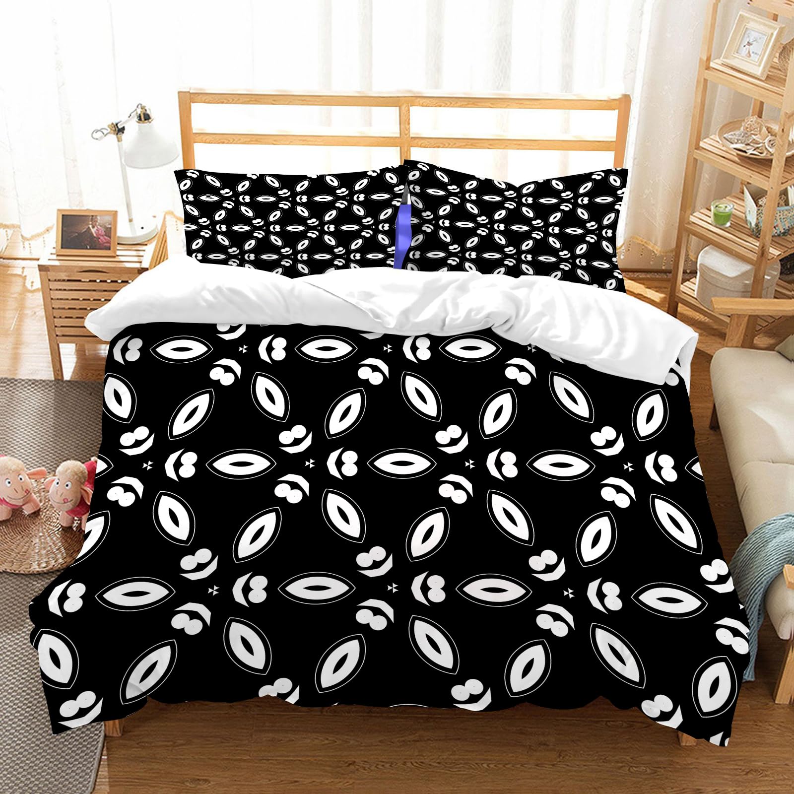 Ensemble de literie 100% microfibres 178x208cm et 2 couvercles d'oreiller motif abstrait