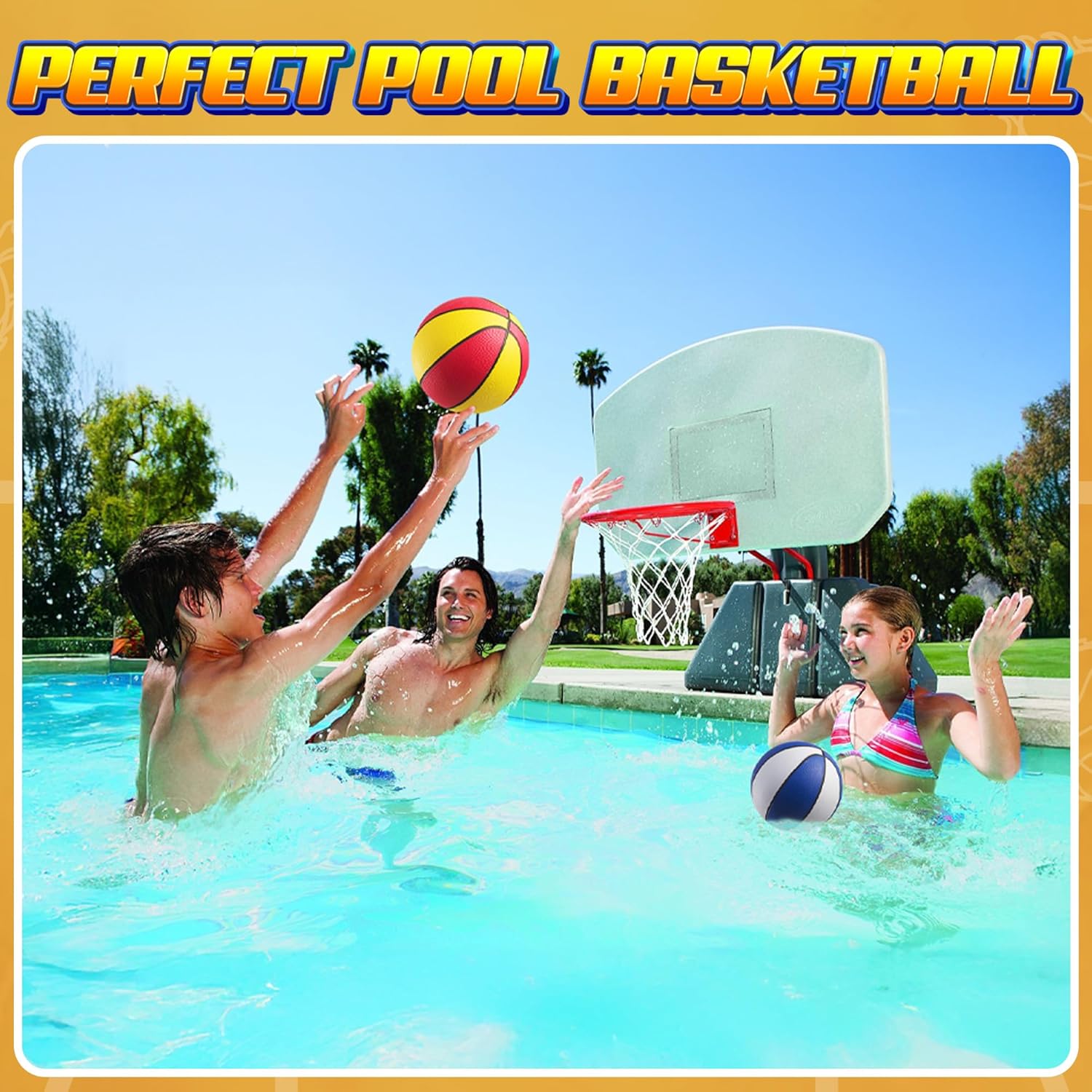 Rubber Mini Basketballs 7 Inch, Size 3 (Pack of 12) - Assorted Colors Indoor or Outdoor Basketball for Kids, Boys & Girls, for Small Hoops, Pool, Game Prizes, Arcade Games, and Party Favors with Pump