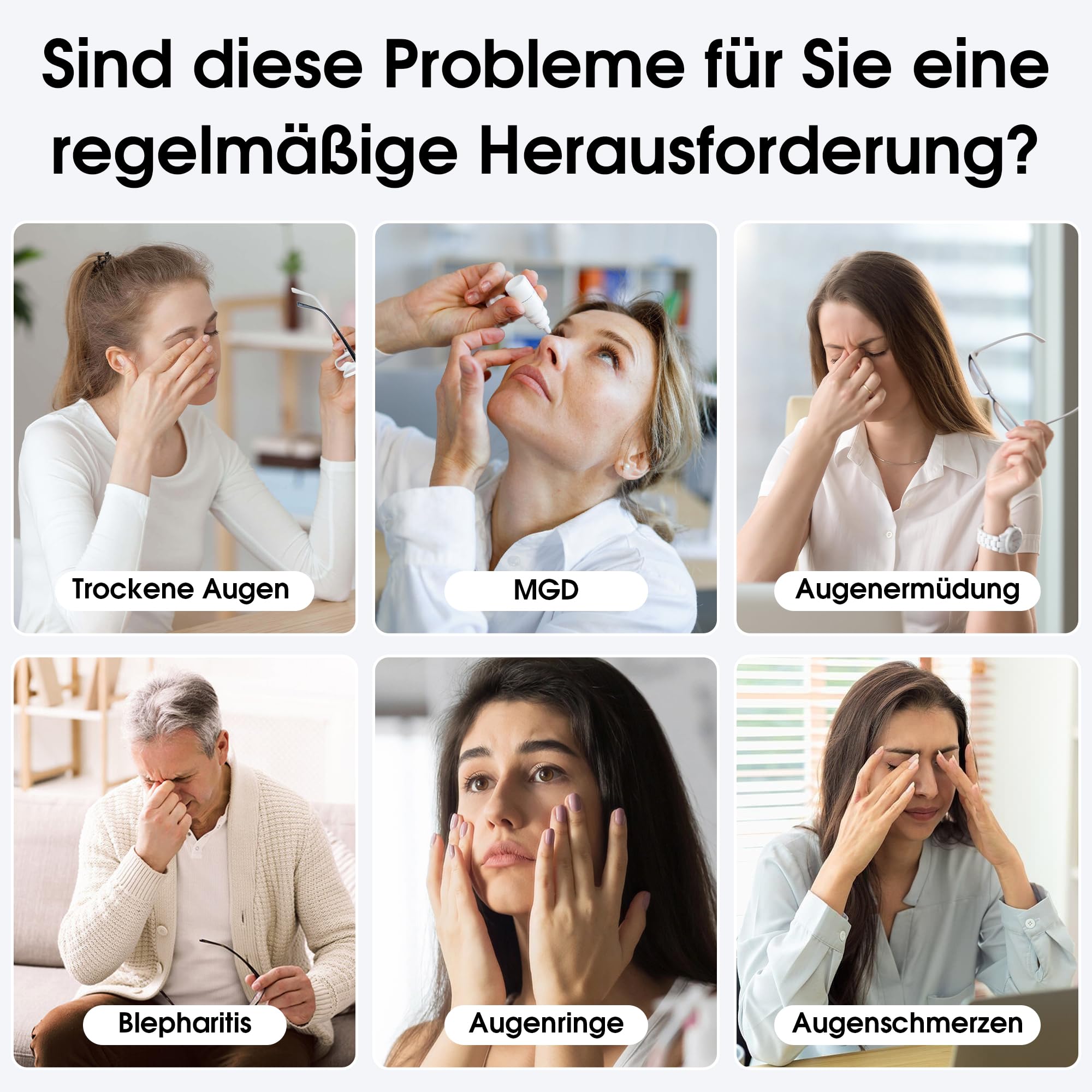 EASICUTI Augenmaske Wärmend, Kabellose WäRme-Augenkompresse Bei Trockenen Augen, Blepharitis & Gerstenkorn, Schlafverbesserung, 4 Temperaturstufen & Timer, Waschbarer Schlafmaske für Herren & Frauen