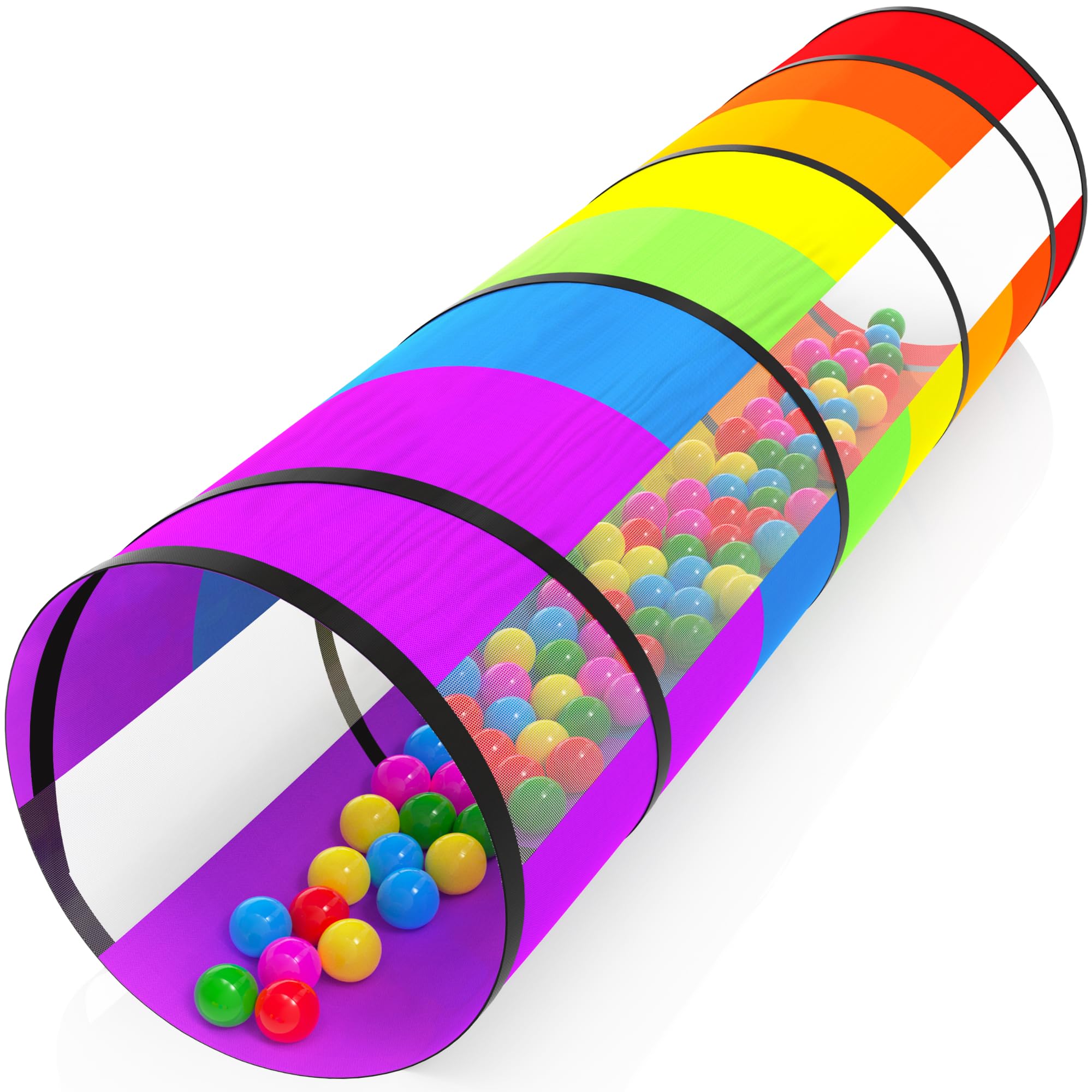 Kids Play Tunnel for Toddlers 70 x 21 Inch Colorful Pop-Up 1-3 Baby Crawling Tunnel Foldable with Breathable for Children Kids Dogs Indoor and Outdoor Backyard Tunnel Toys Gifts