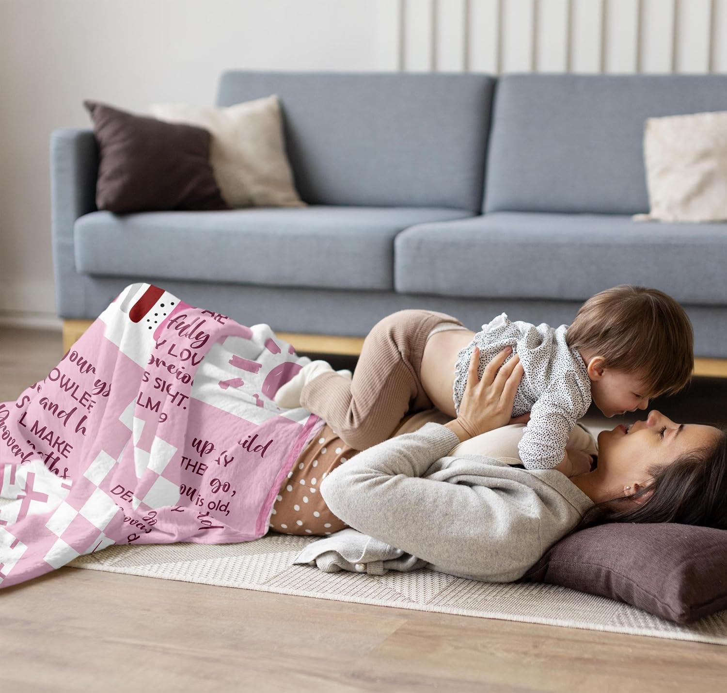 Baptism Gifts for Girl, Baptismal Gift Blanket 40"x50", Christening Favors Present, Best Baptism Gift for Girls, Christian Religious Bible Catholic Gift Ideas Throw Blankets - Image 2