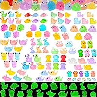 Vista 22 de 120 piezas de mini patos de resina para el día de San Valentín, letras rojas, rosas y blancas, diminutos patos de resina a granel, pequeñas figuras