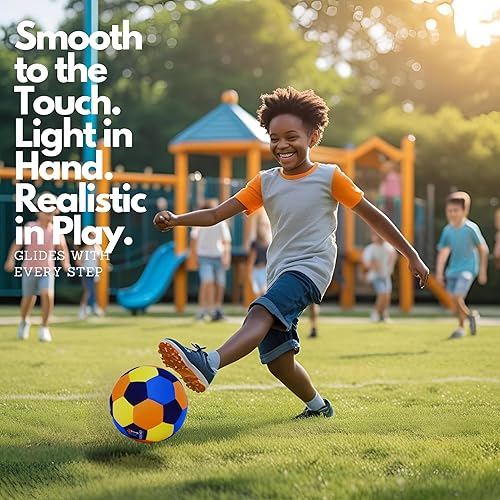 Miniatura 3 de Regalmet - Balón de fútbol de interior para niños de 4 a 12 años, pelota de espuma suave segura para pared, pelota de fútbol silenciosa para