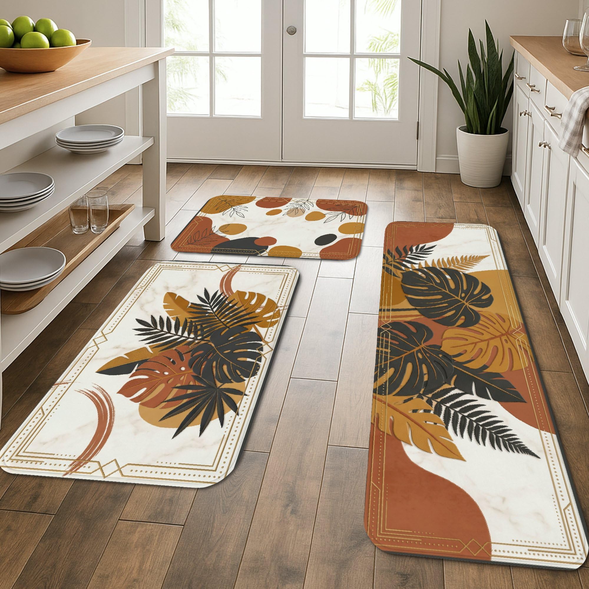 Tapis doux et confortables de cuisine avec motif floral sol