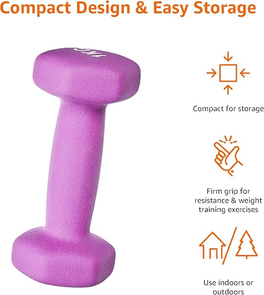 Amazon Basics Par de mancuernas de neopreno - 3