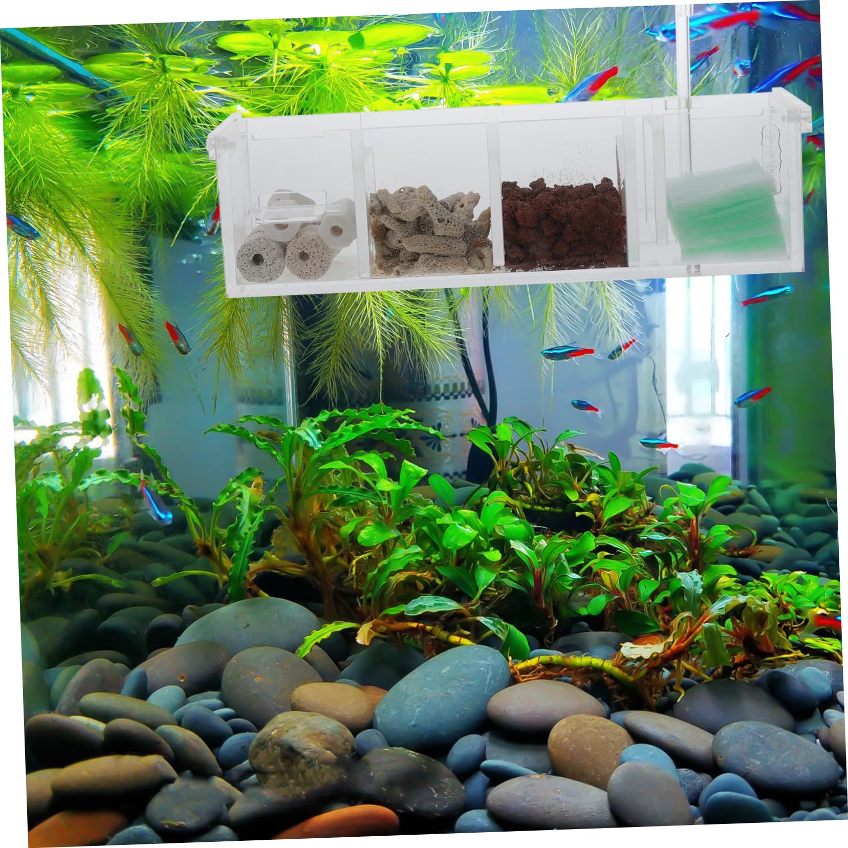 DOITOOL 1juego Filtro De Acuario Colgante Silencioso Caja De Filtración Externa para Peceras Purificador De Agua De Acuario Sistema De Eficaz para Mantener Peces Saludables y Limpios