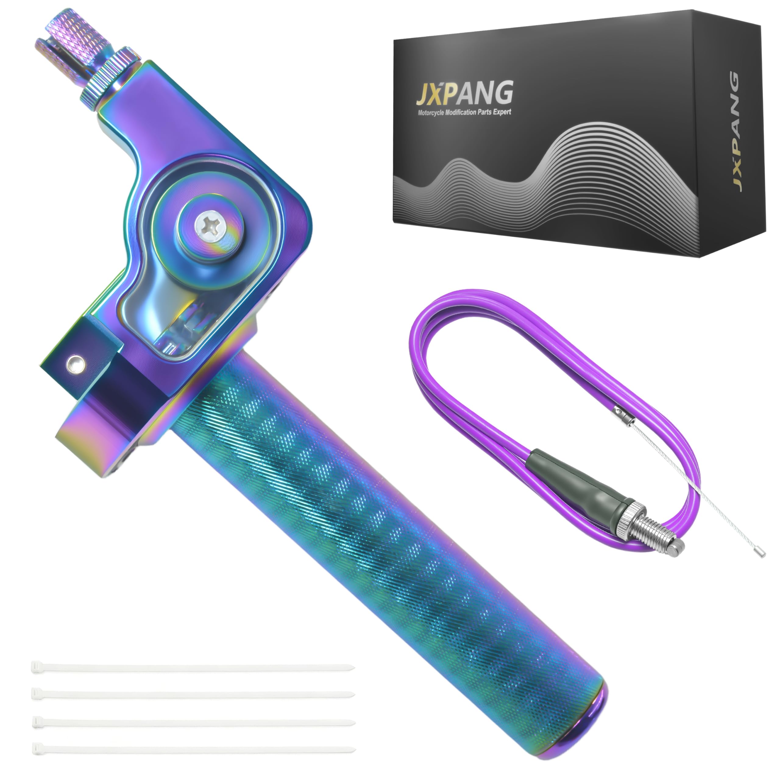 Universal CNC Quick Twist Throttle Kit with Cable for 7/8" Bars - Fits CRF50 70 110 125 230 250, KLX, XR, Pit & Dirt Bike, ATV, Mini Bike (CT200U) (Style -B, Multicolored)