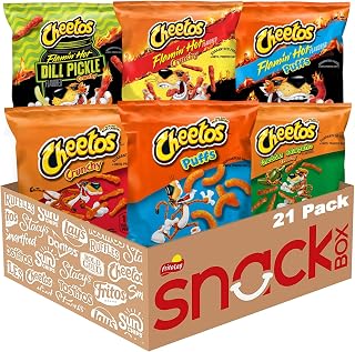 Cheese Flavored Snacks Variety Pack of Chips (Pack of 21)