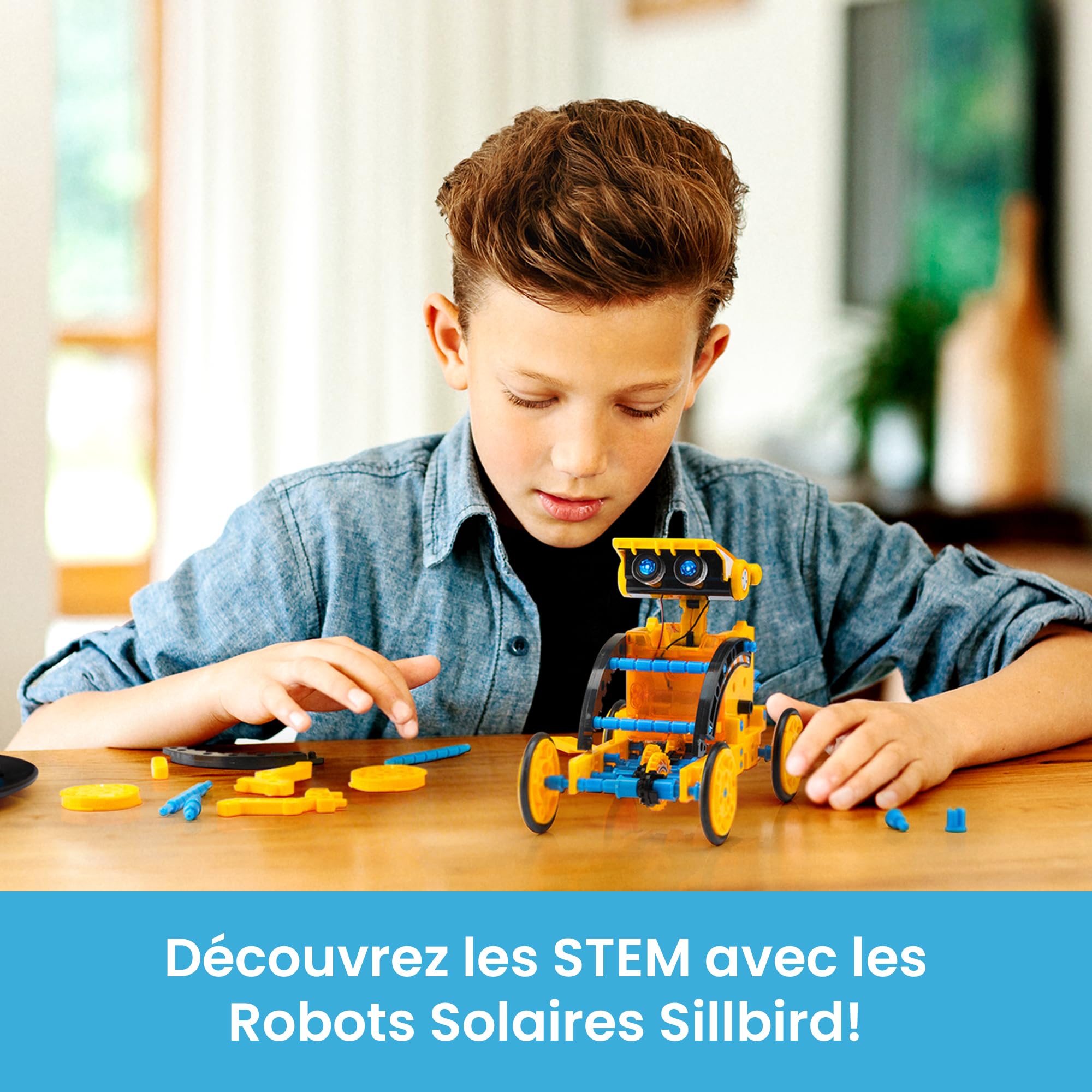 Sillbird 12 in 1 Kit Robot Solare STEM Regalo per Ragazzi da 8 a 12 anni | Giochi di Costruzione di Natale e Compleanno e Giocattoli Scienziati Educativi Set Robotica Solare 190 Pezzi