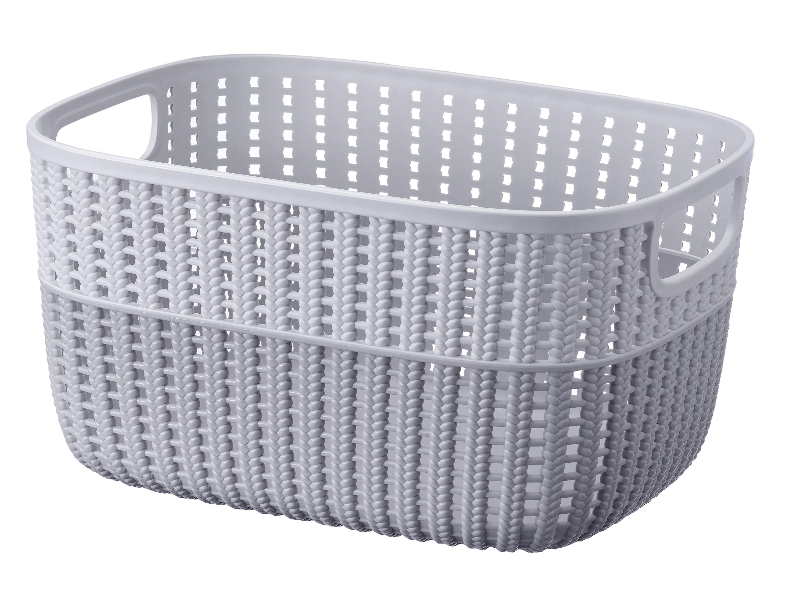 GondolKnitty Two Tone Knit Basket- 6.8L
