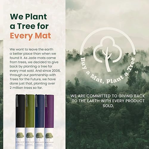 Miniatura 8 de JadeYoga Voyager - Tapete de yoga de goma ligero y portátil, tapete de ejercicio antideslizante para mujeres y hombres, ideal para yoga,