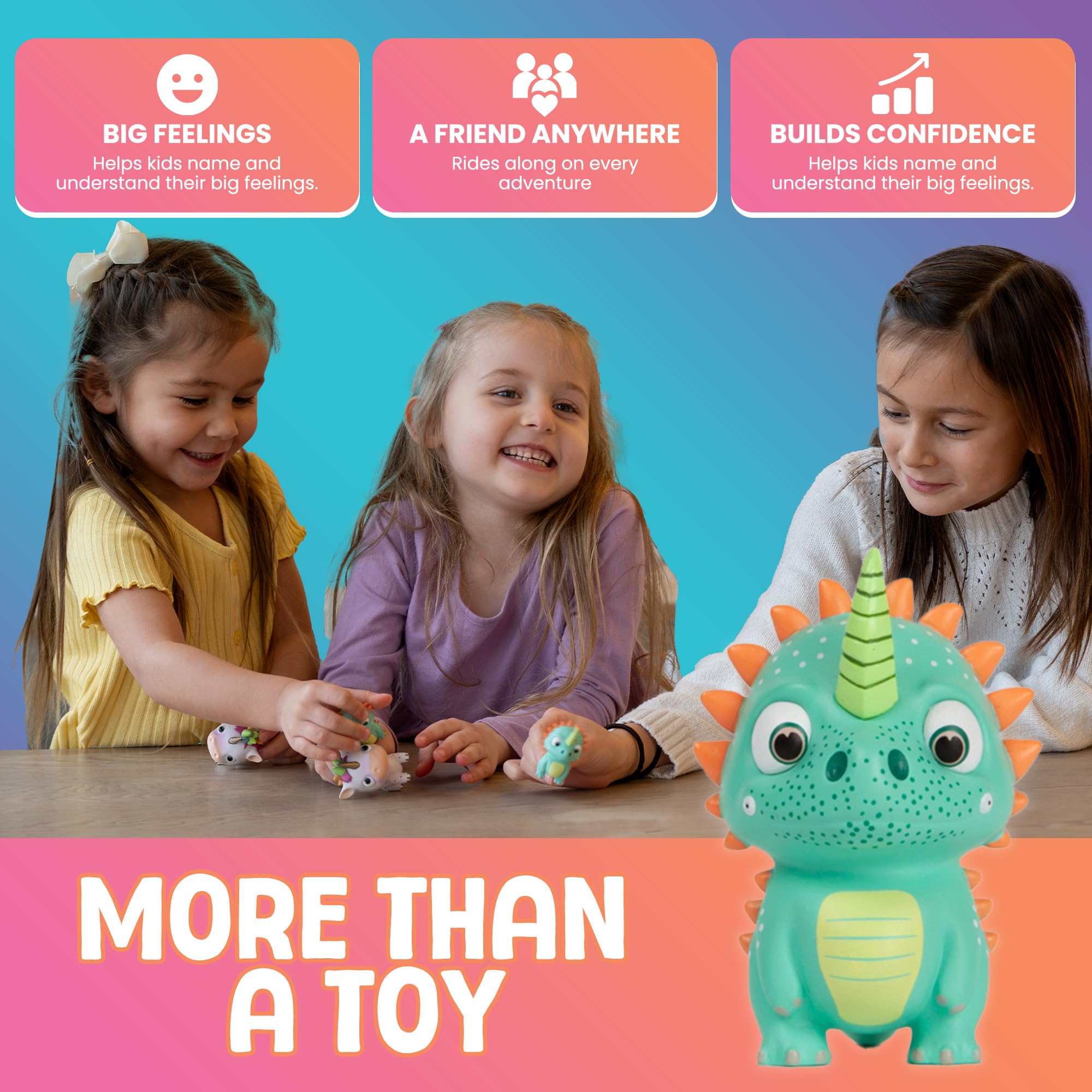 Rikki Unicorn Dinosaur Vinyl Figure - Ages 4+ -6