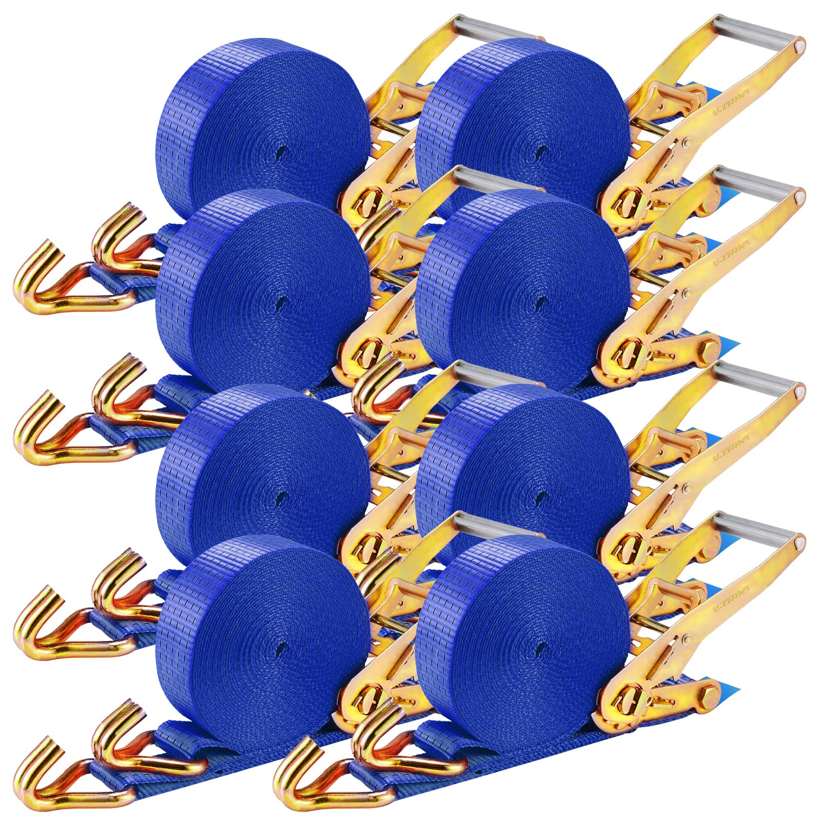 MaXpeedingrods Cinghie Di Ancoraggio 10 Pezzi - 5000kg, Con Cricchetto E Ganci, Per Trasporto Sicuro - Foto 8