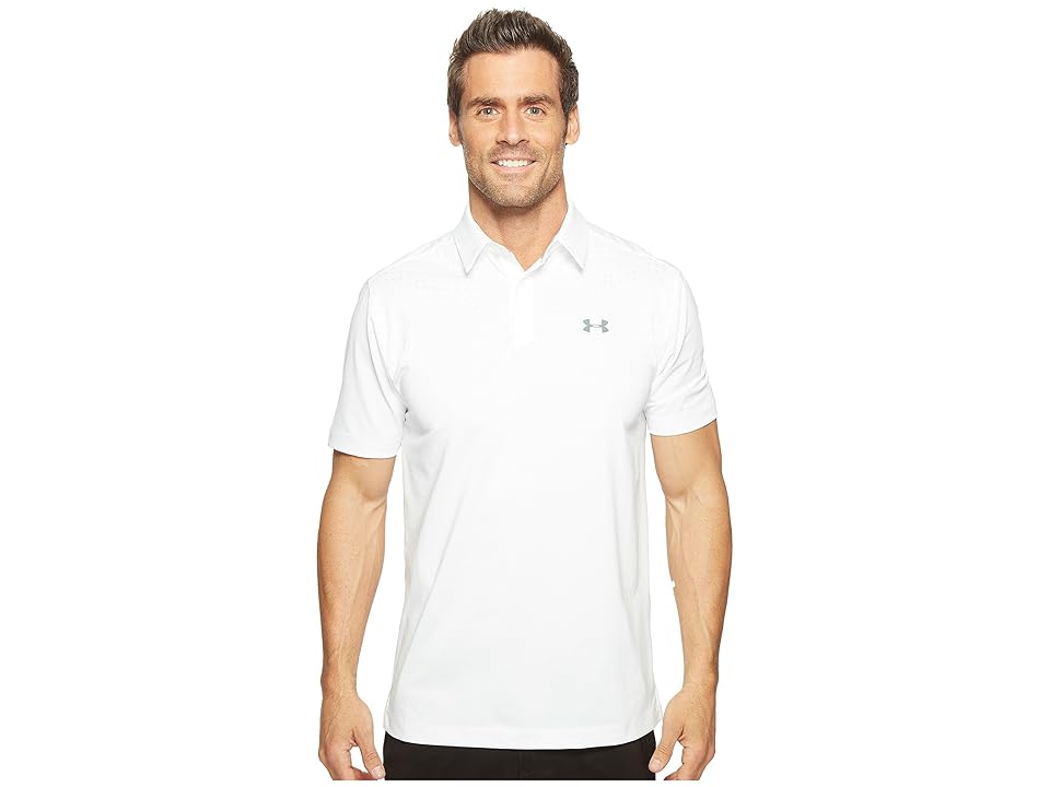 

Under Armour Golf UA CoolSwitch Ice Pick Polo (White/Black/Graphite) Men's Clothing