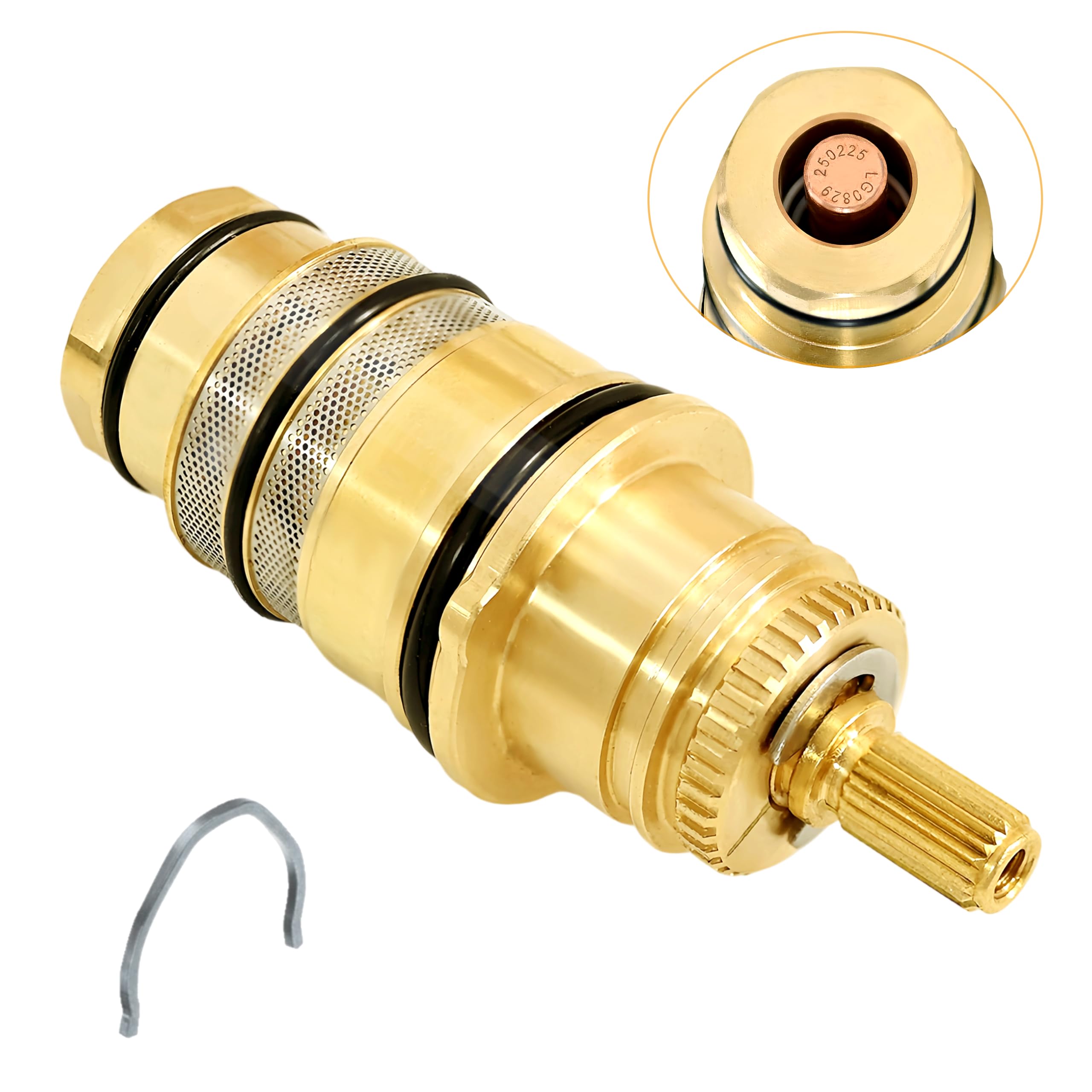 2026 Upgrade 98282000 Thermostatic Cartridge Brass – Brass Version