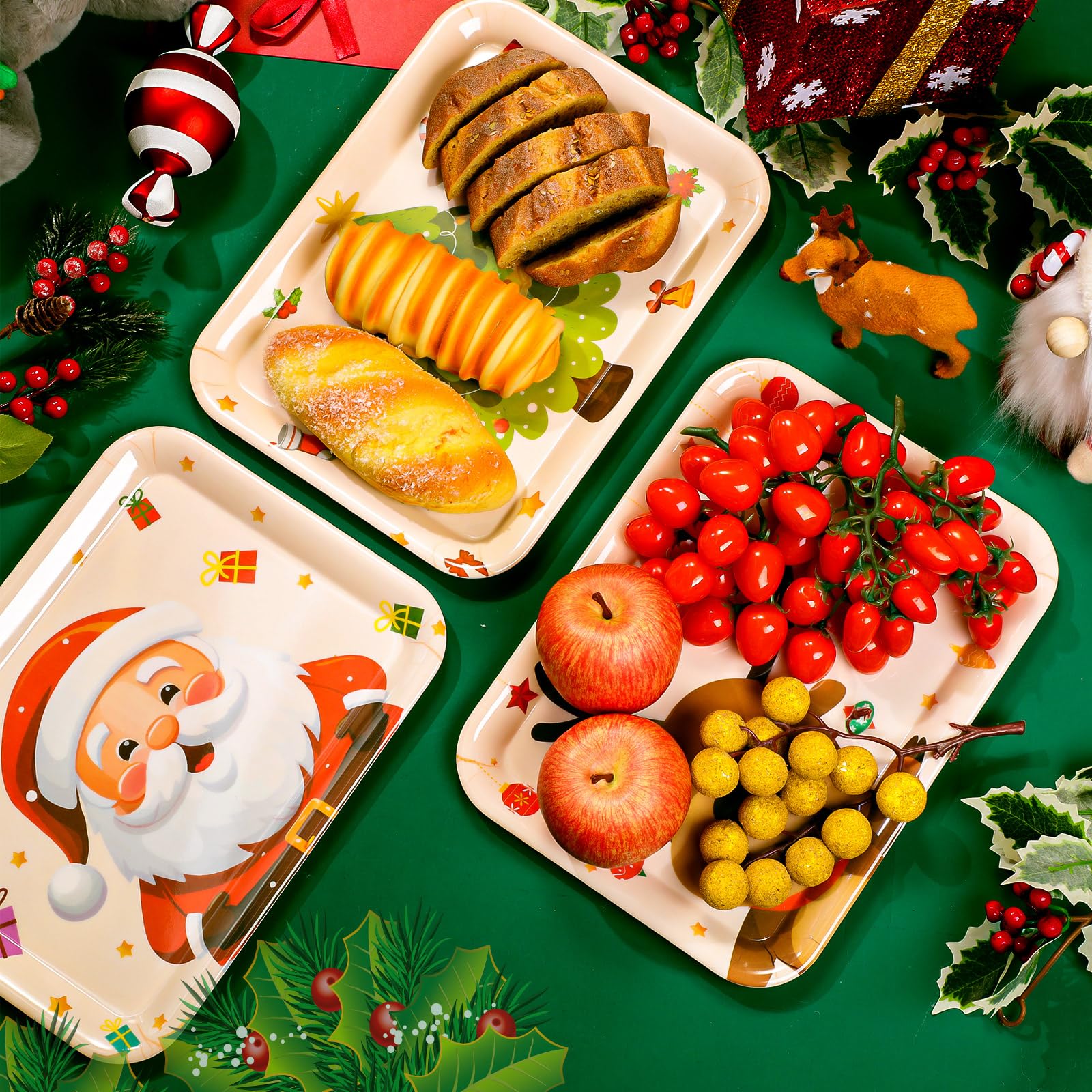 Amazon.co.jp: Zubebe 3個 13 x 10インチ 再利用可能 クリスマス